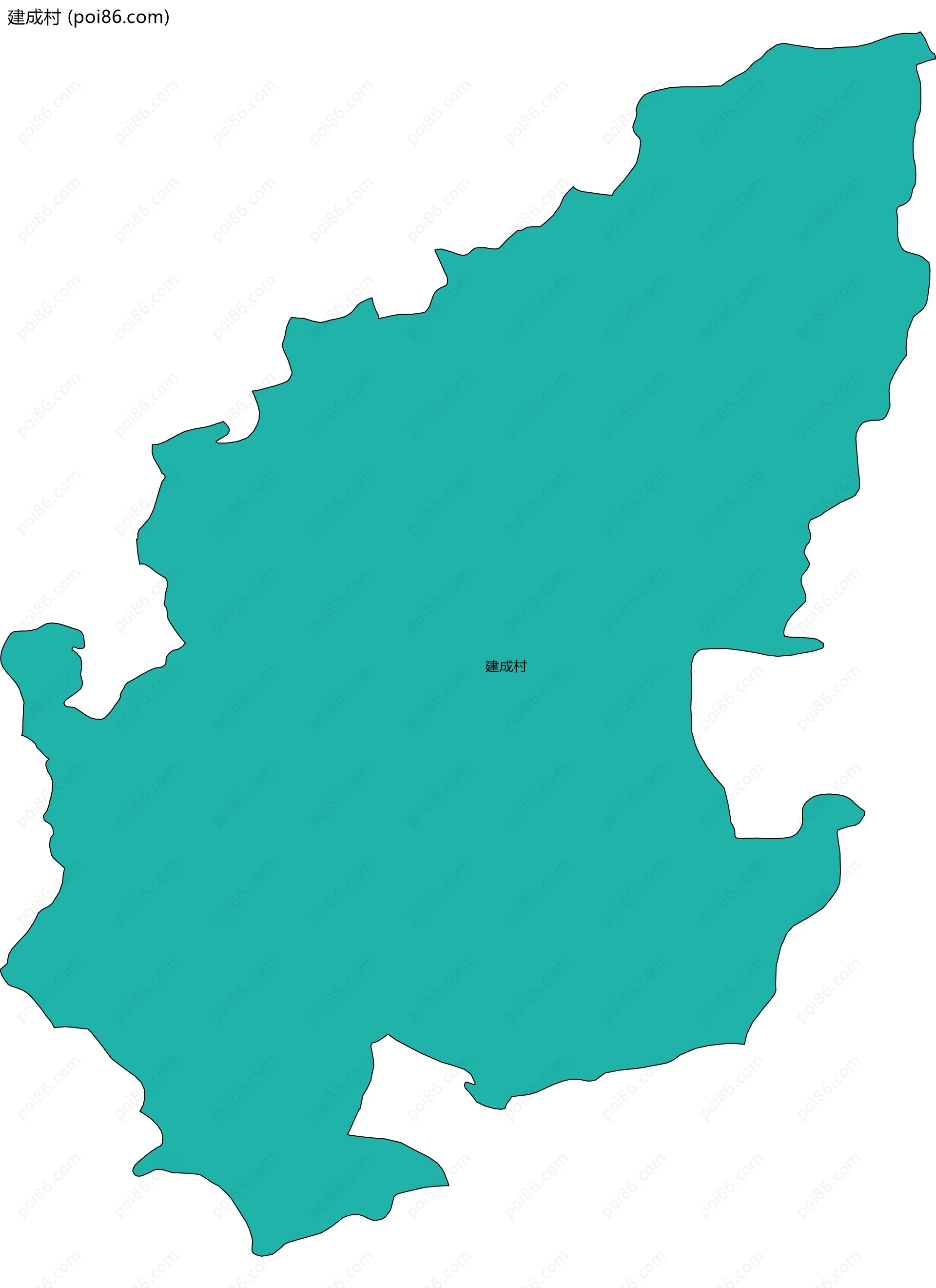 建成村边界地图