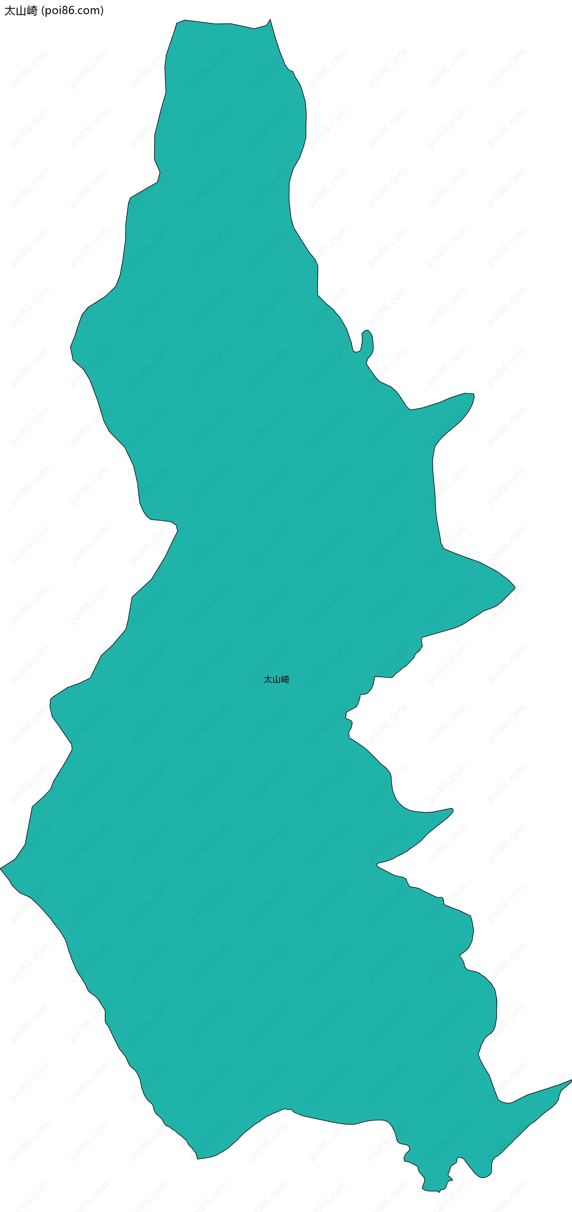 太山崎边界地图