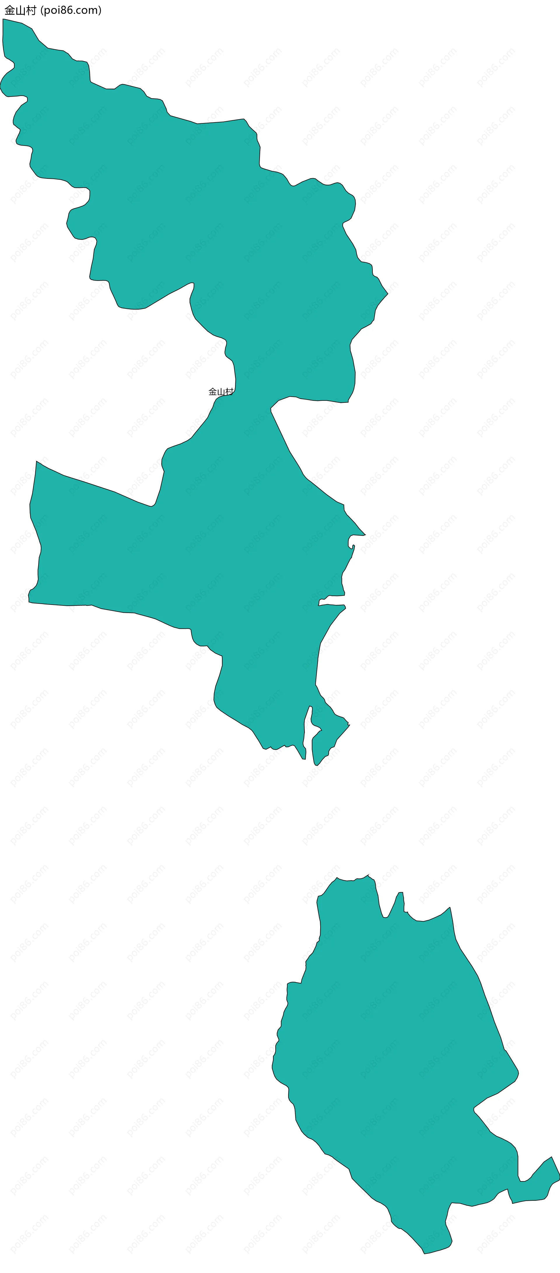 金山村边界地图