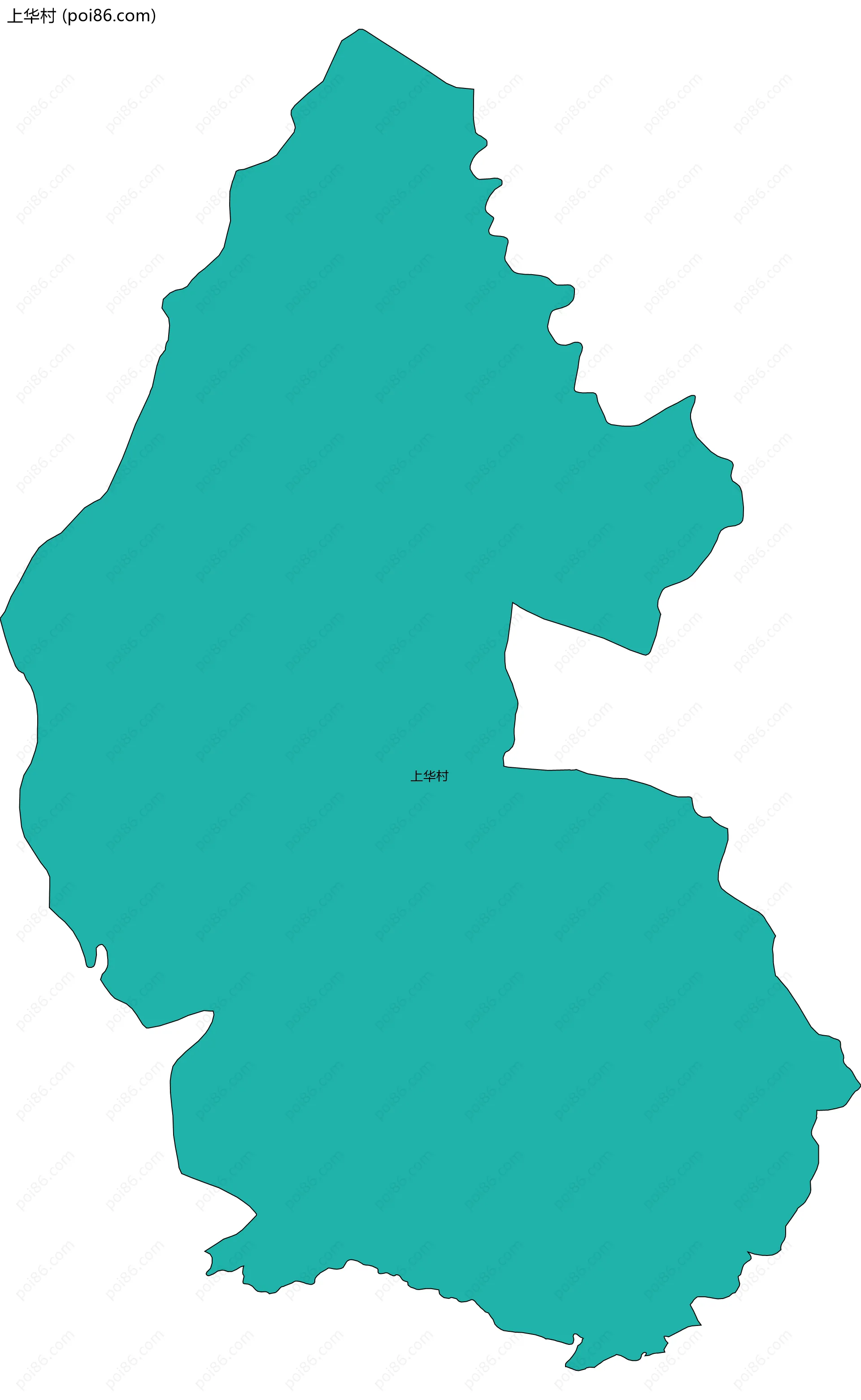 上华村边界地图