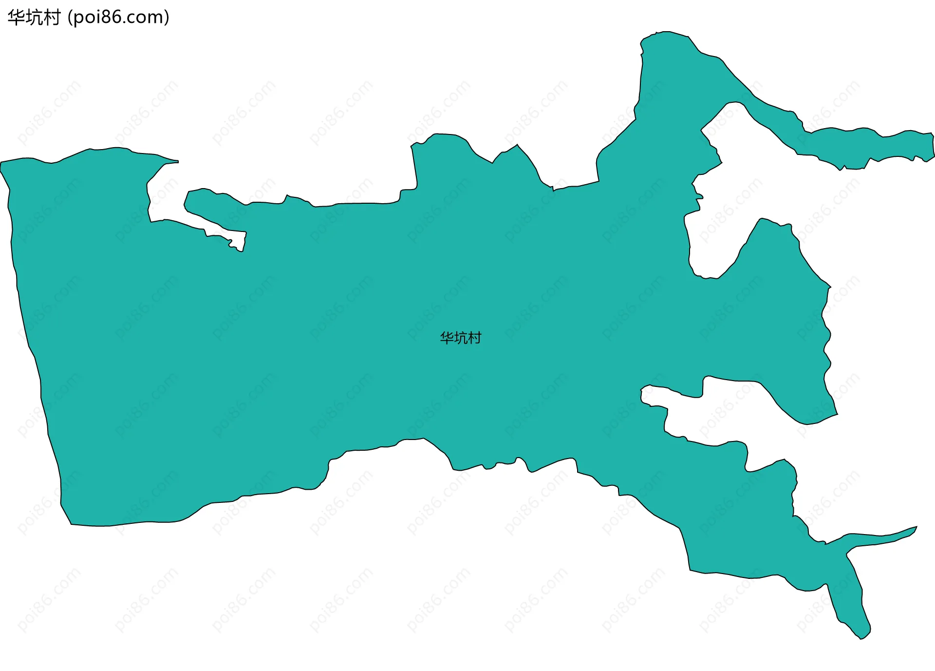 华坑村边界地图