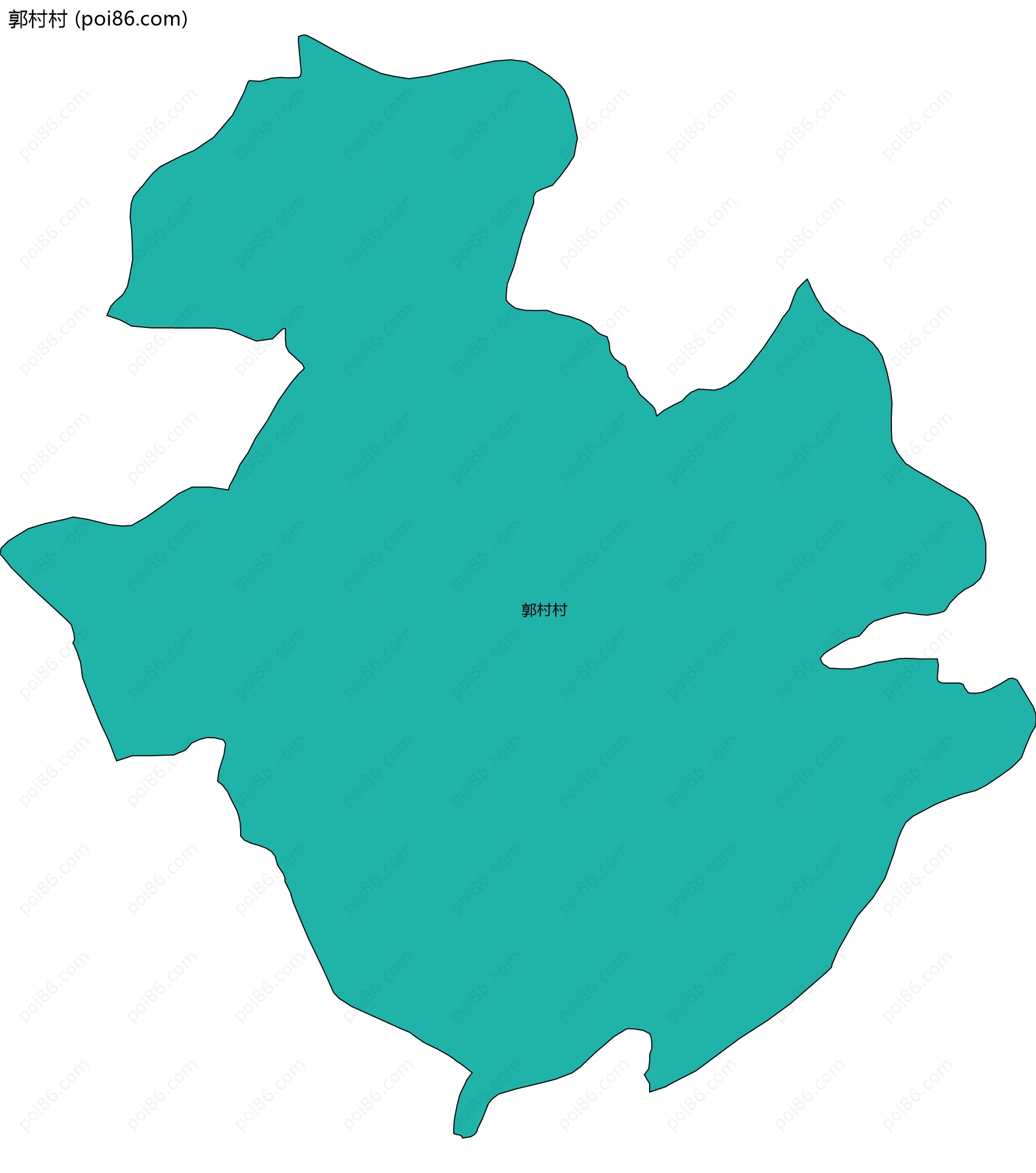 郭村村边界地图