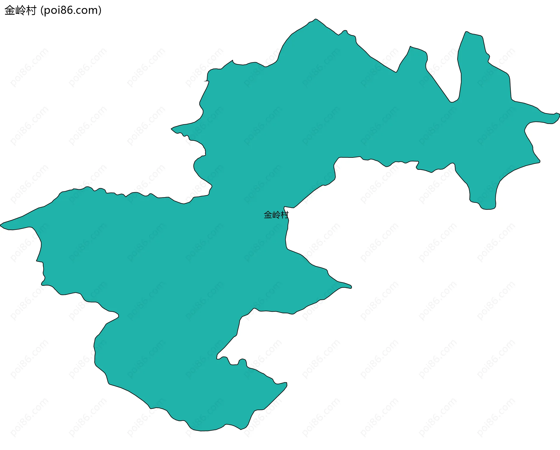 金岭村边界地图