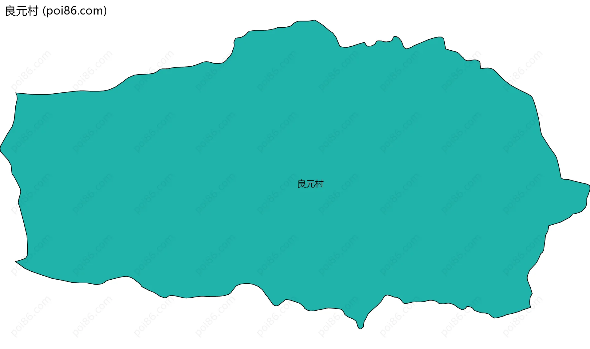 良元村边界地图