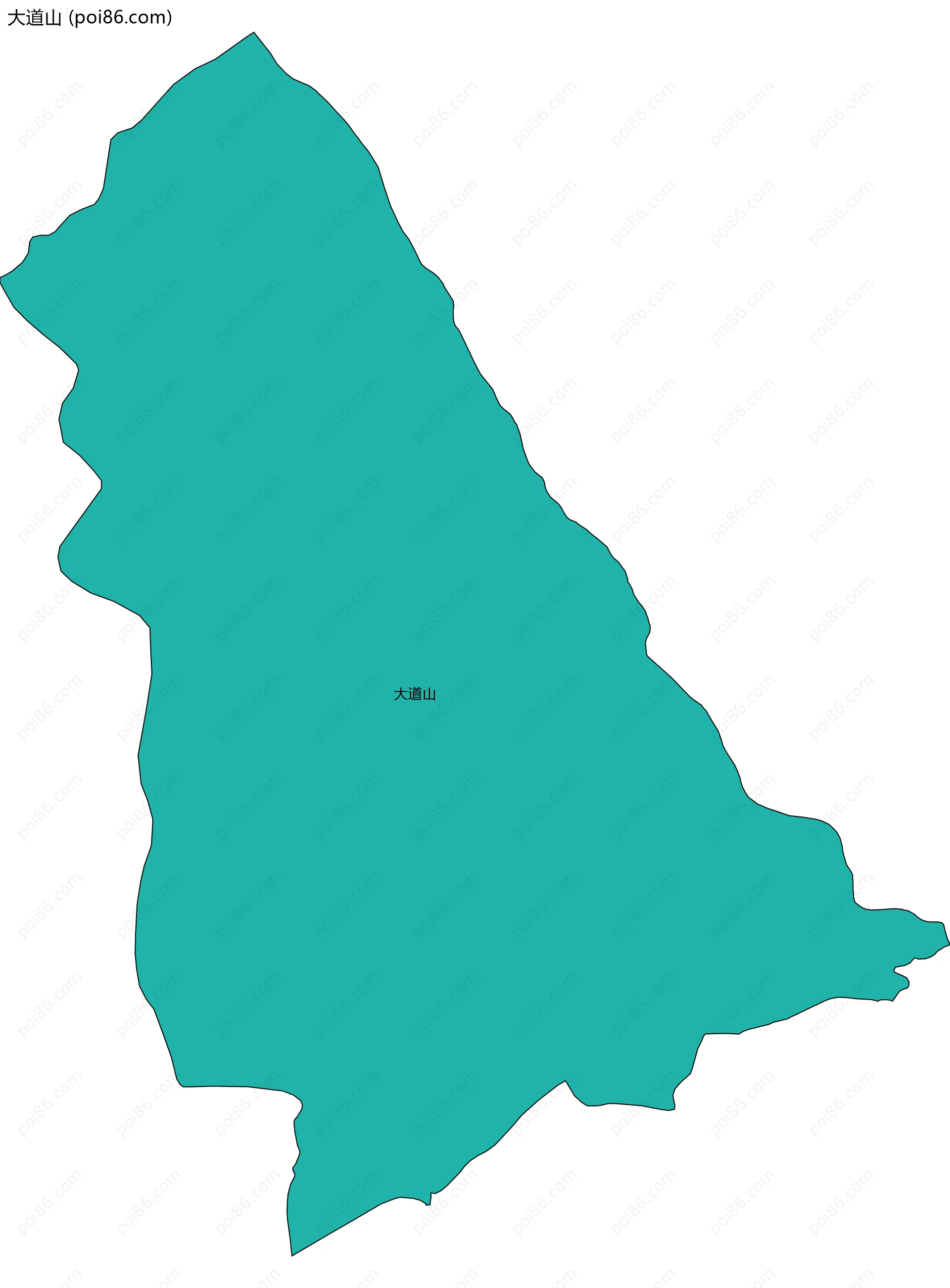 大道山边界地图