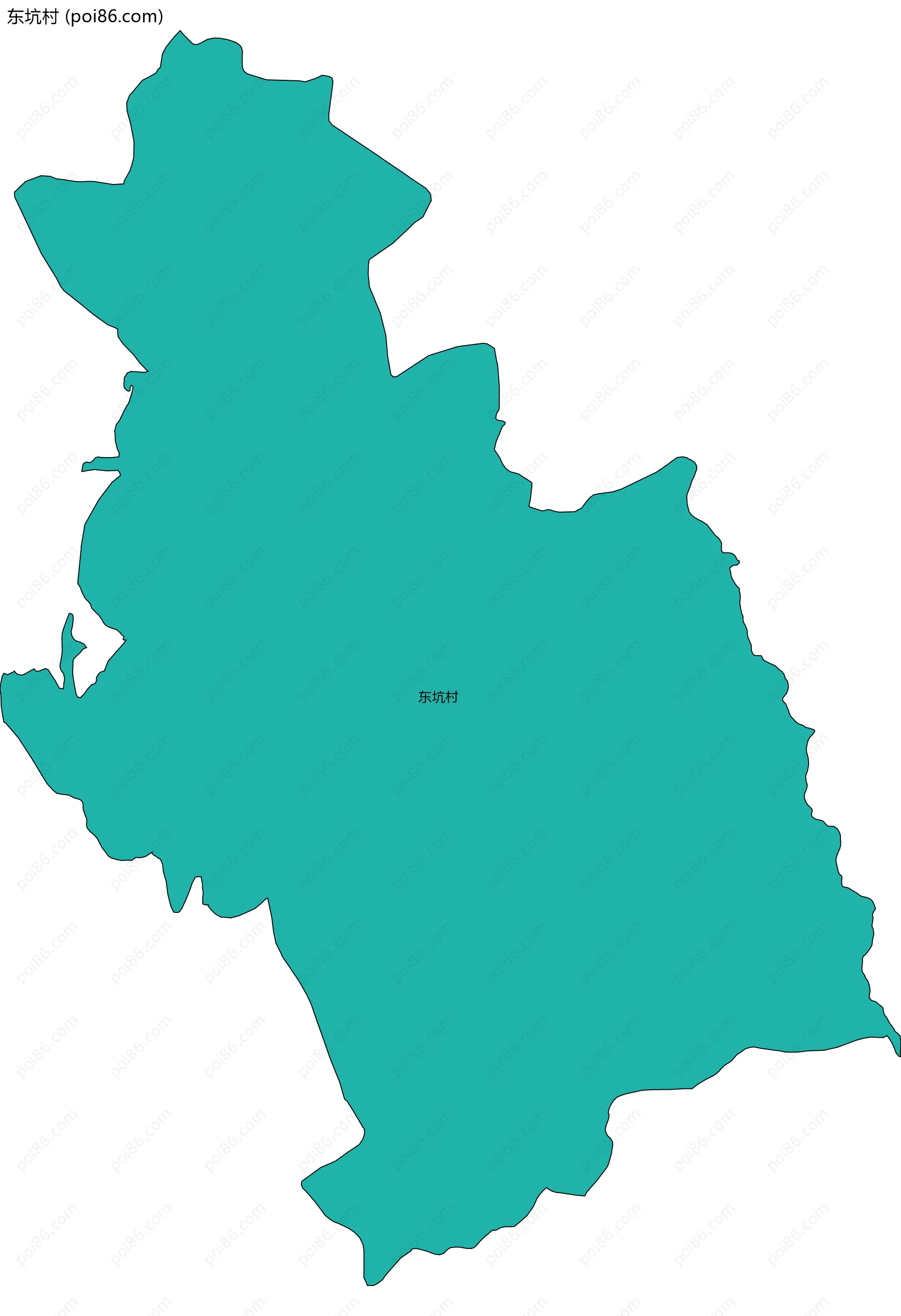 东坑村边界地图