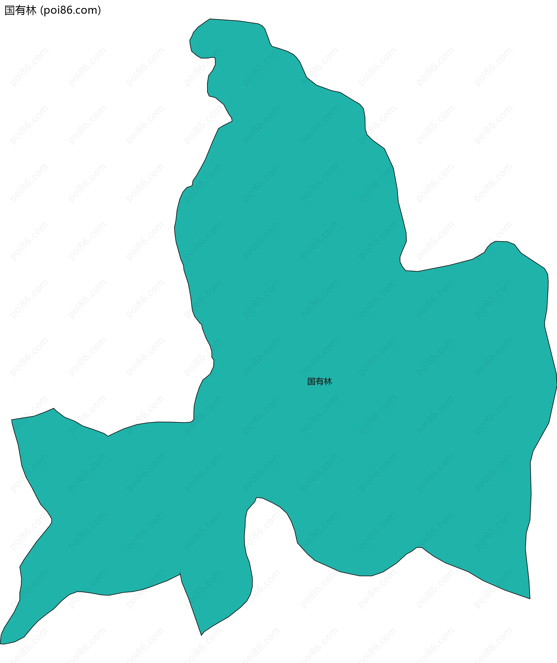 国有林边界地图