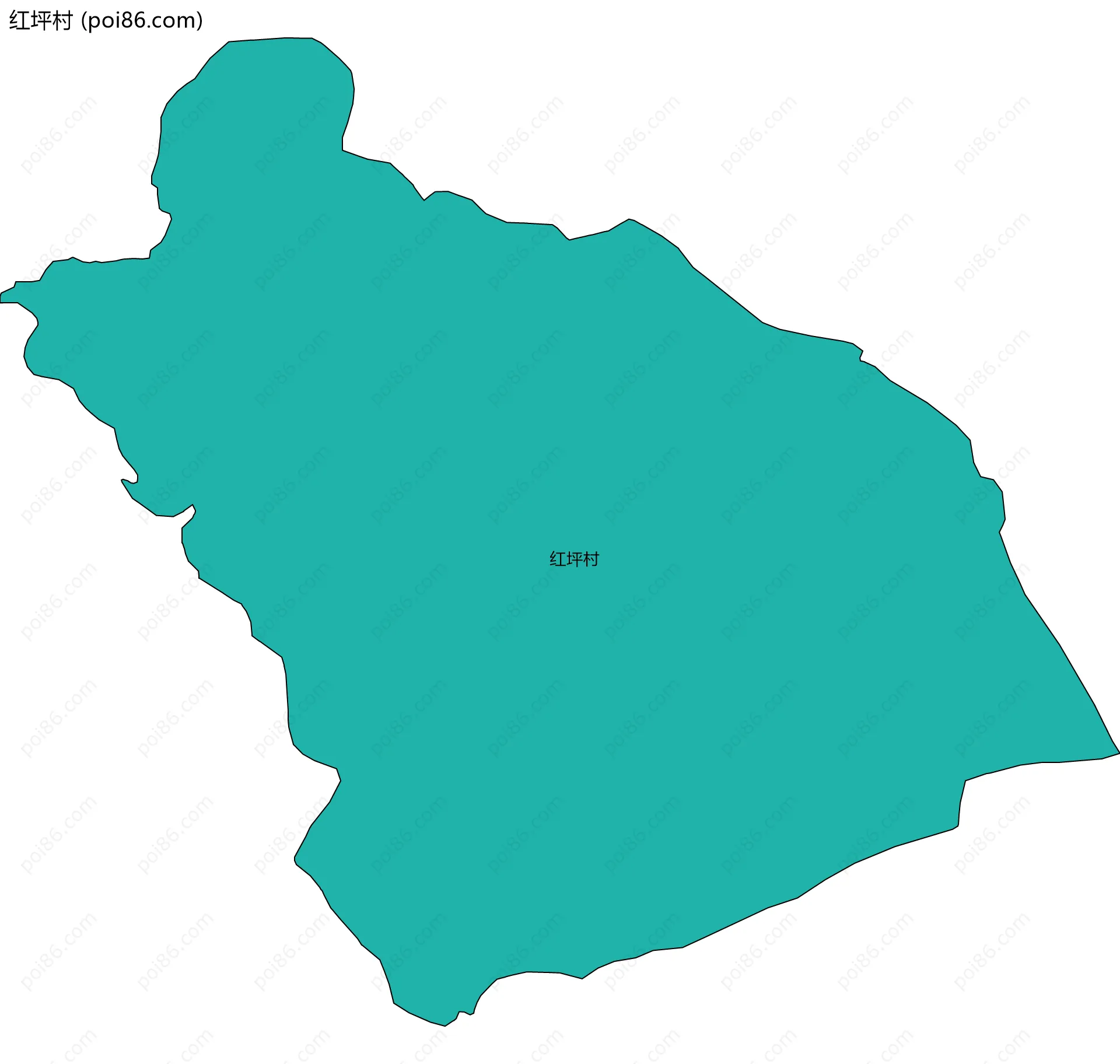 红坪村边界地图