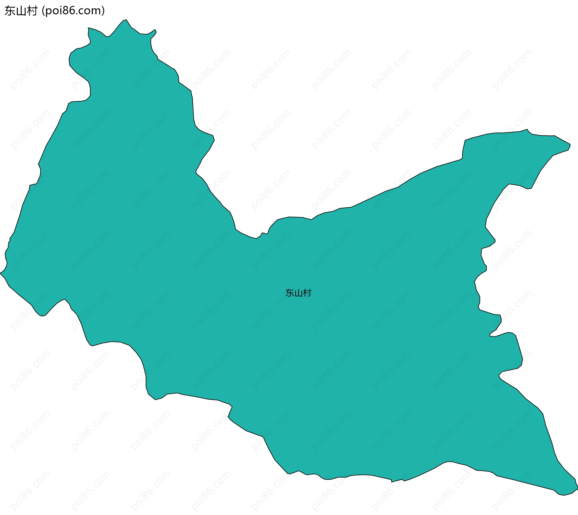 东山村边界地图