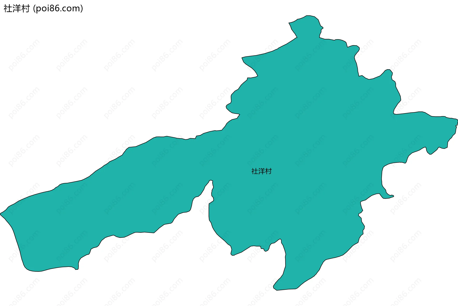 社洋村边界地图