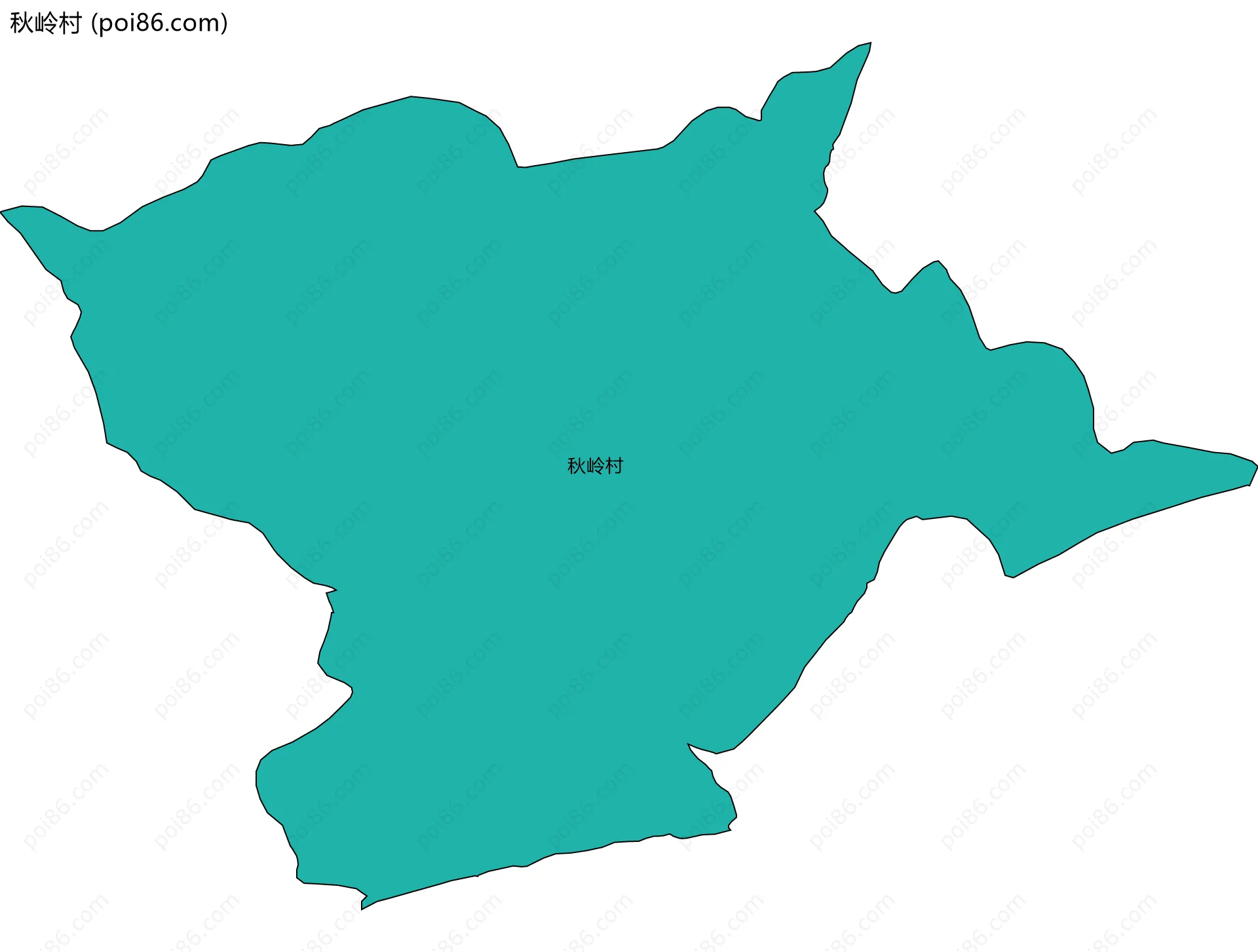 秋岭村边界地图