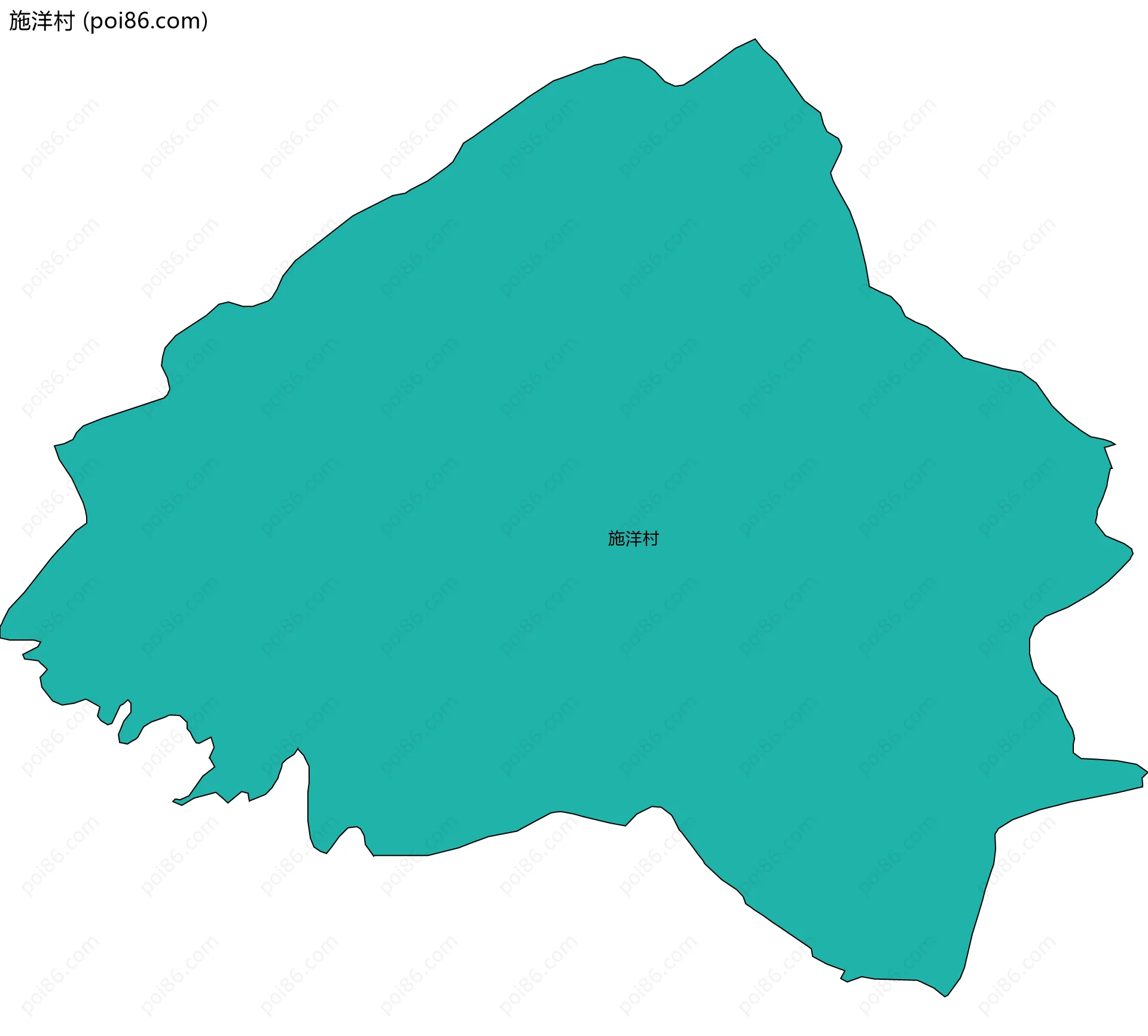 施洋村边界地图