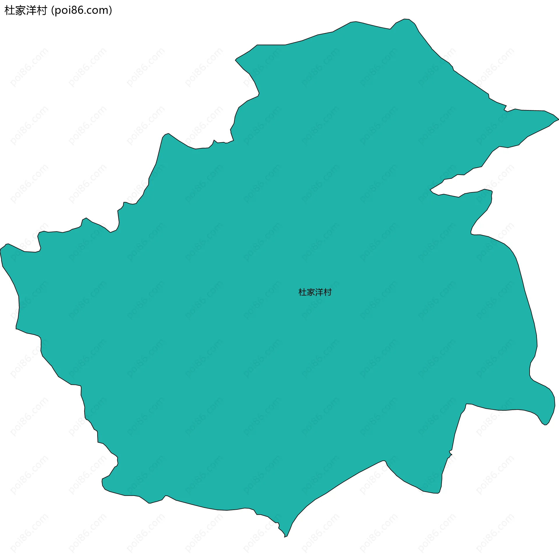 杜家洋村边界地图