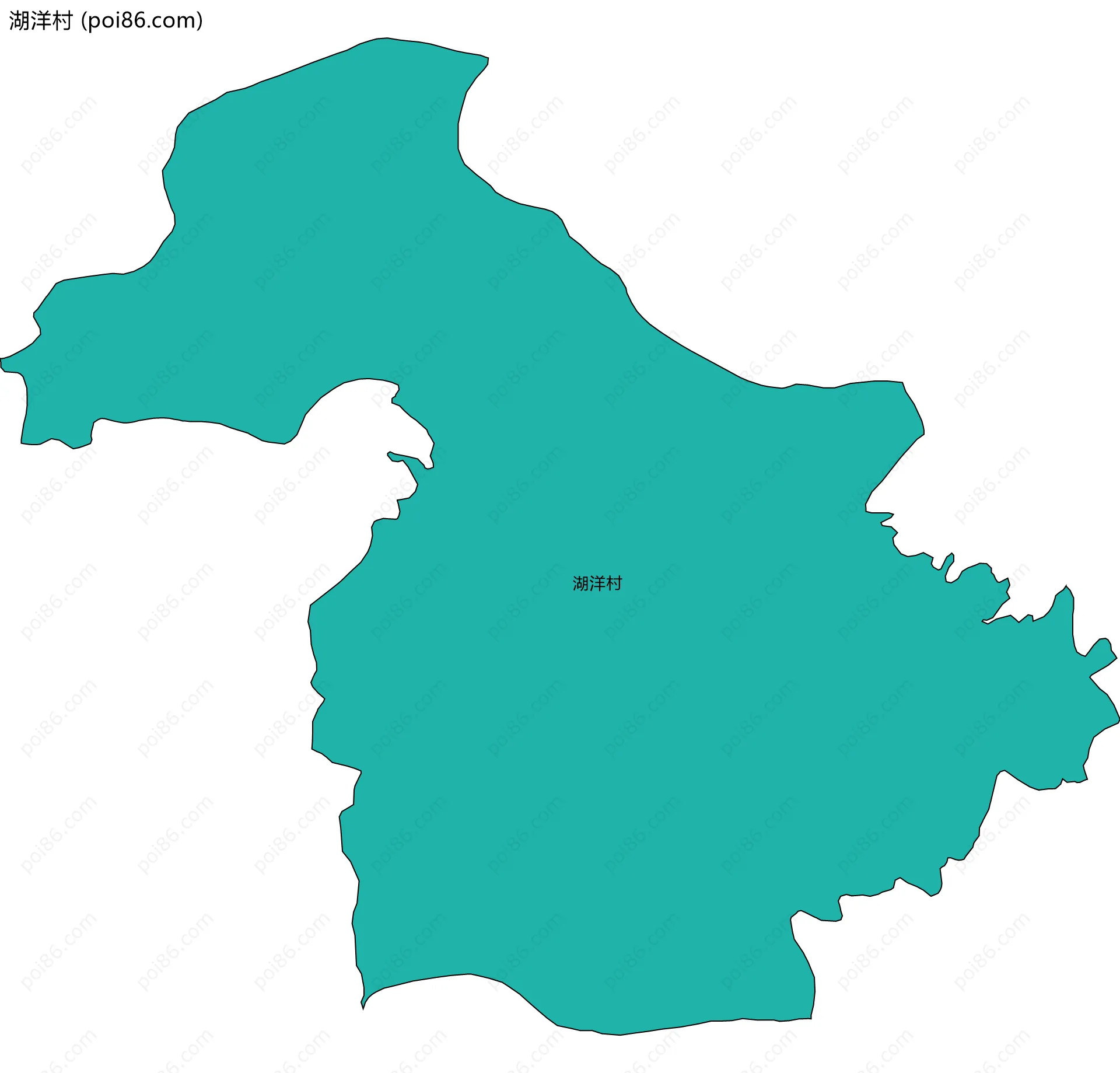 湖洋村边界地图