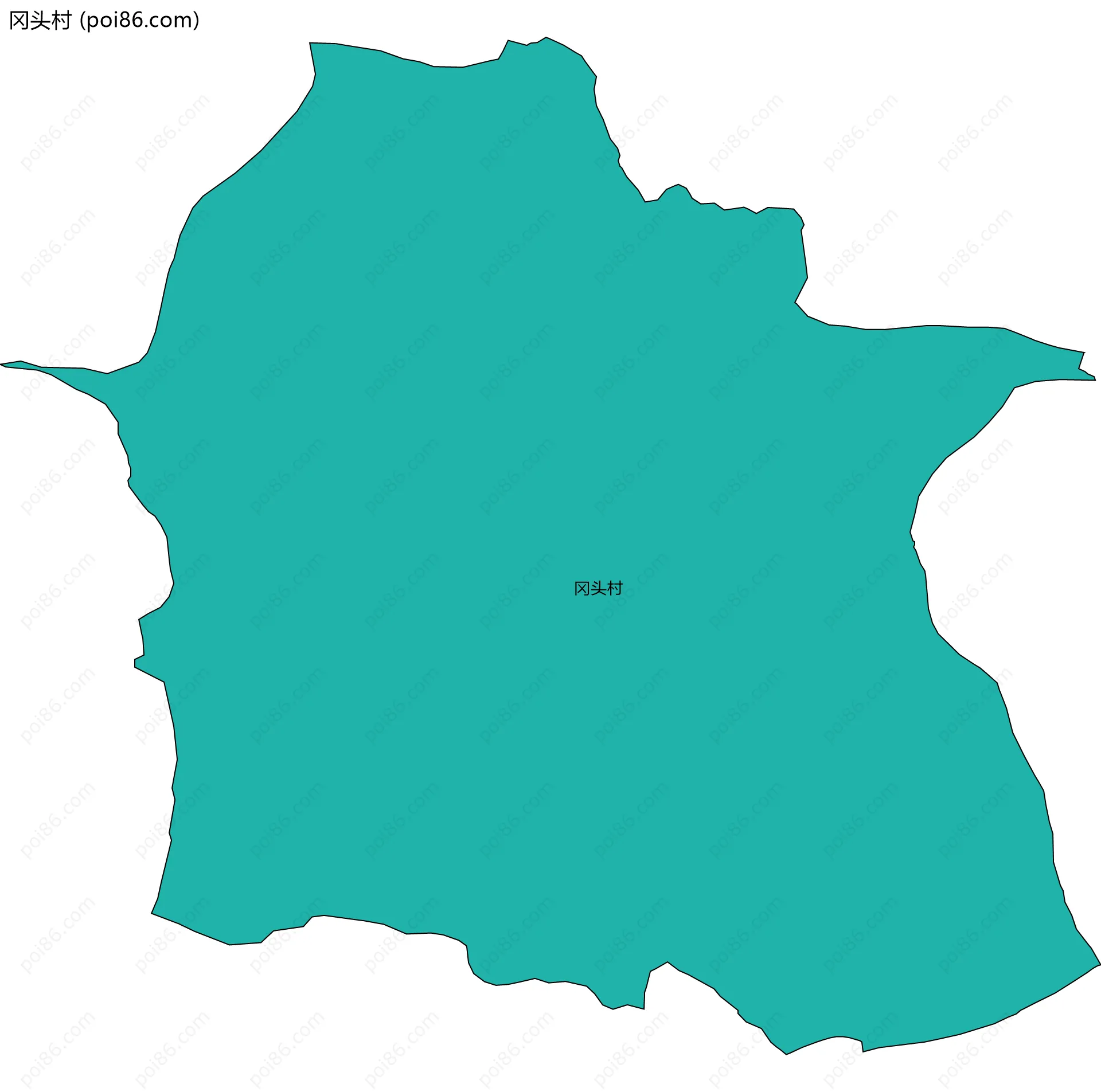 冈头村边界地图