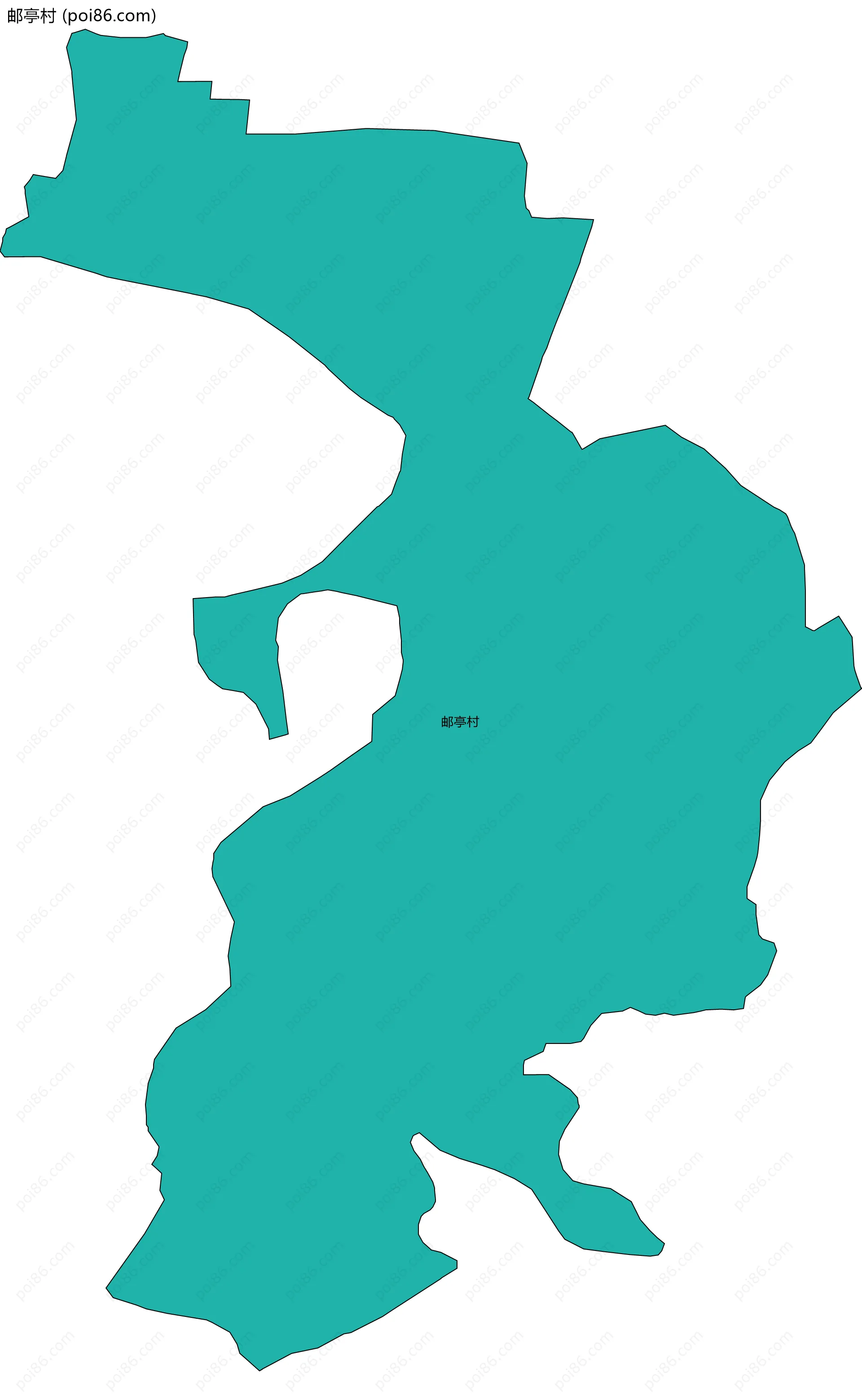 邮亭村边界地图