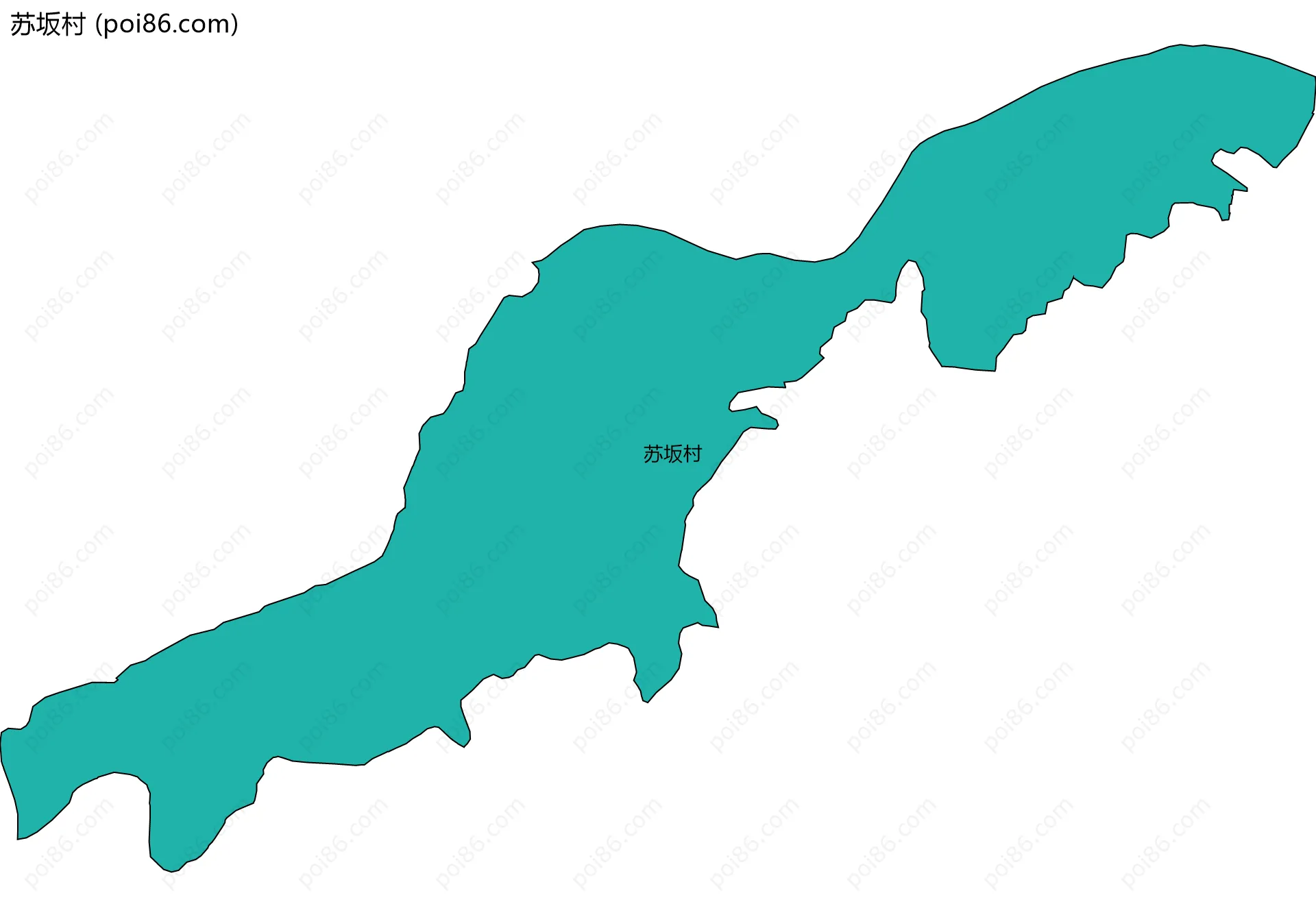 苏坂村边界地图