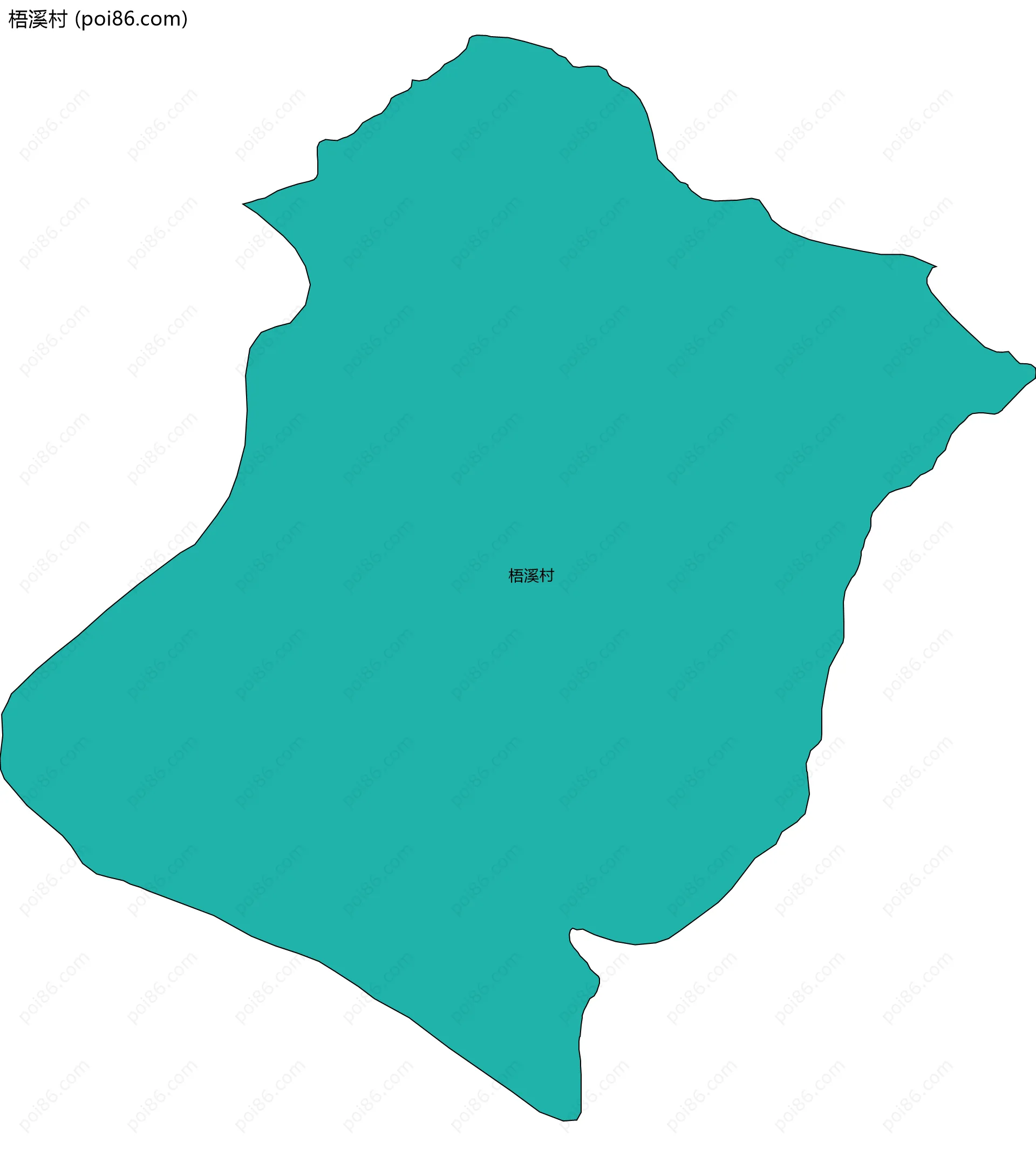 梧溪村边界地图