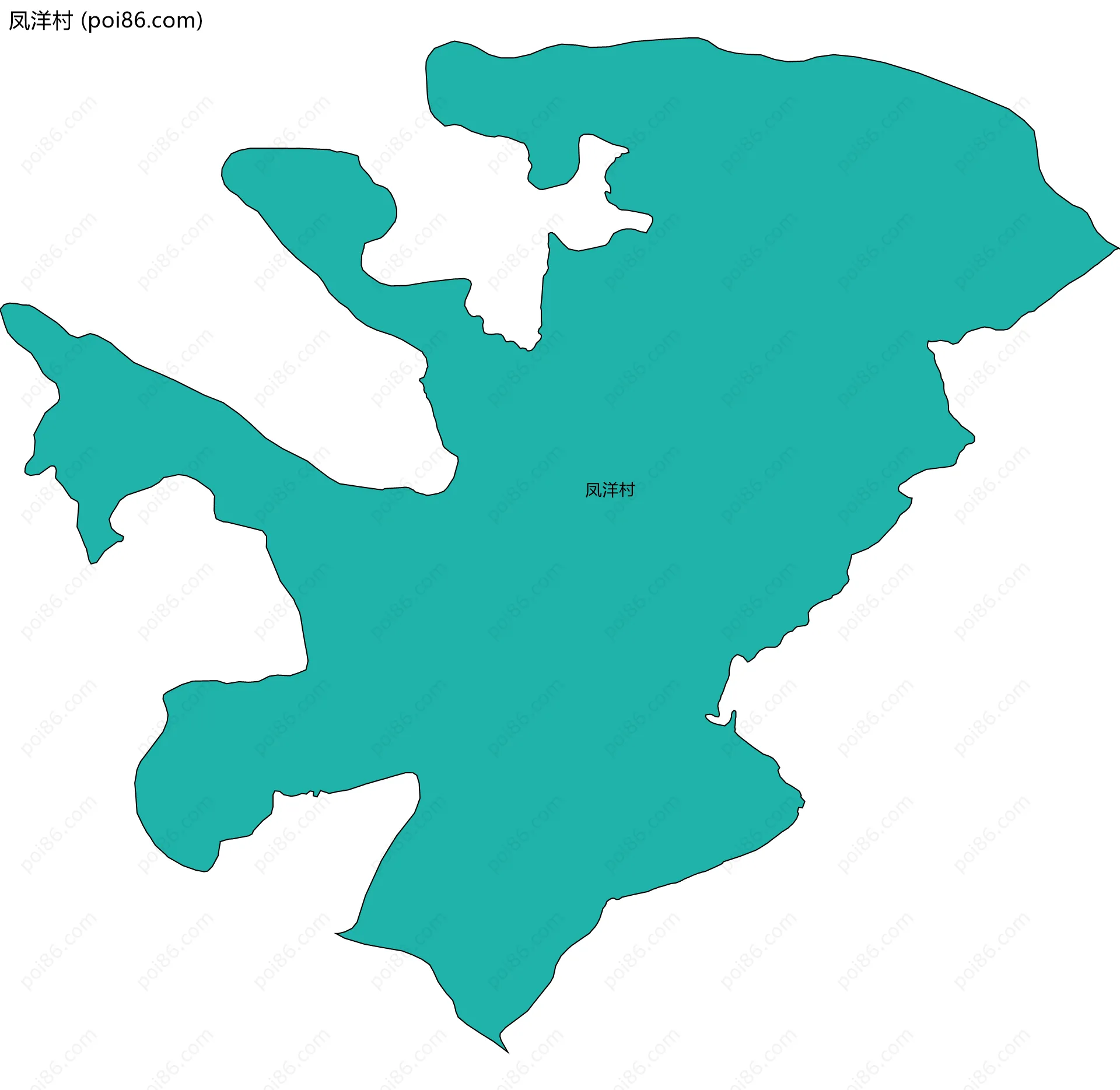 凤洋村边界地图