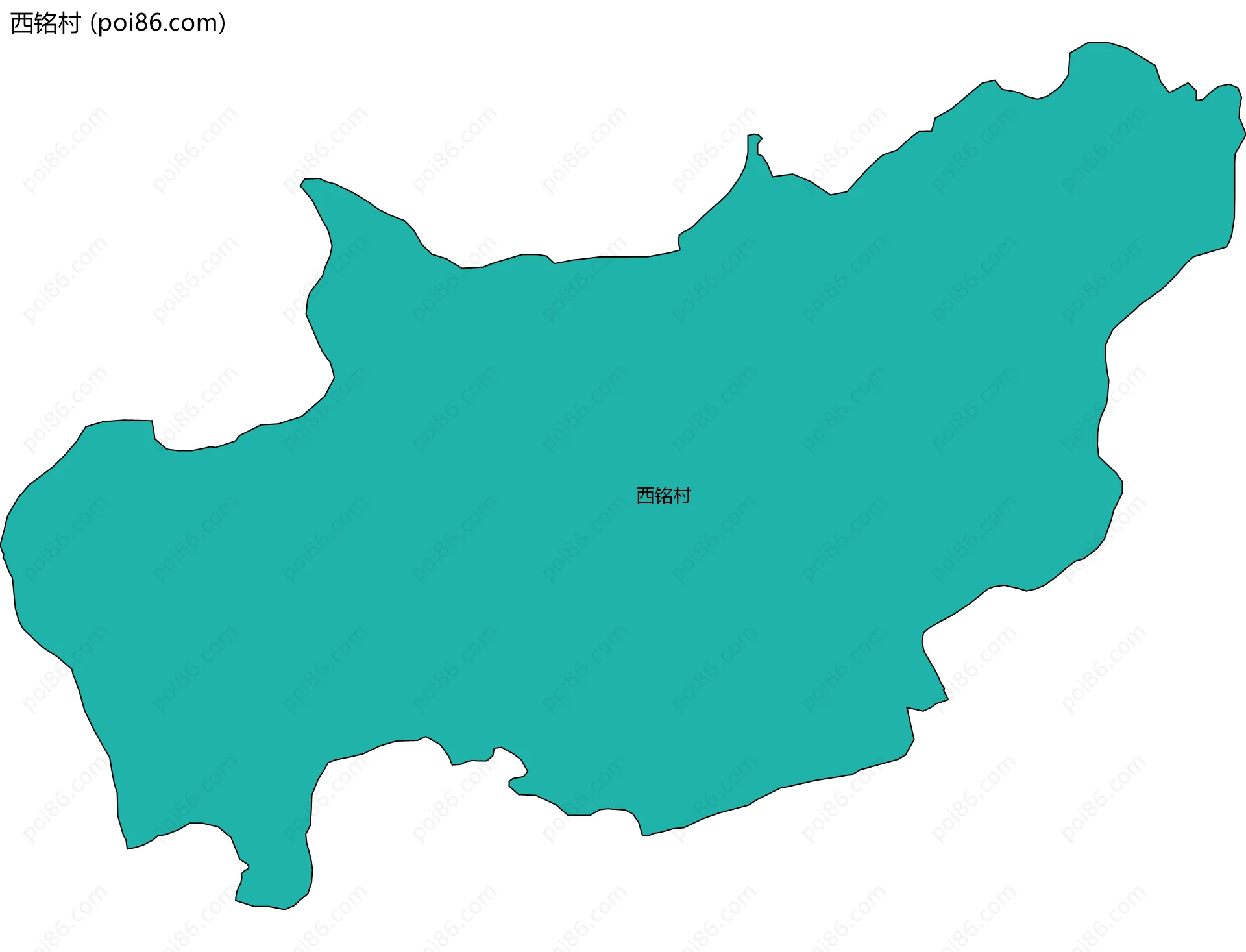 西铭村边界地图