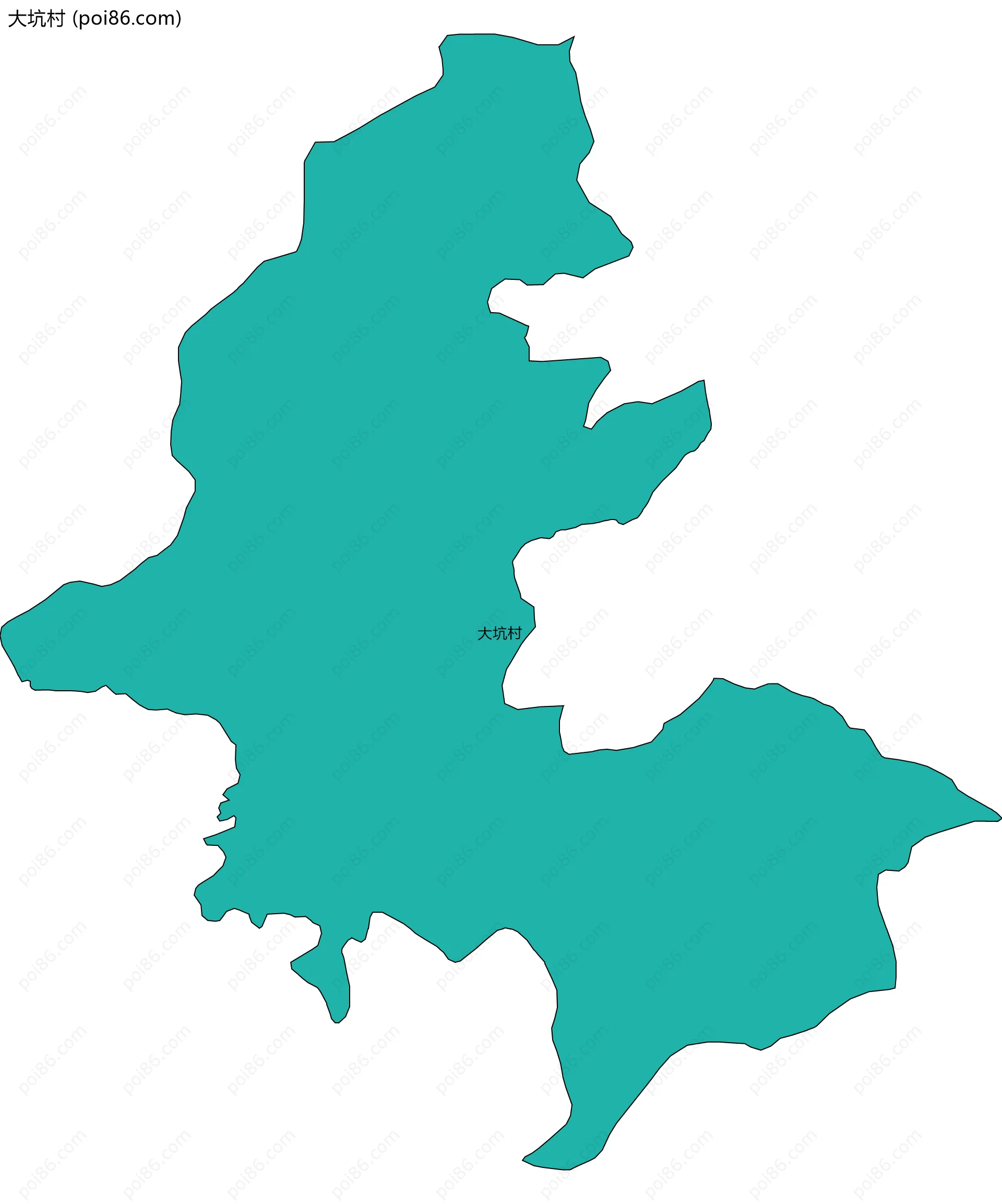 大坑村边界地图