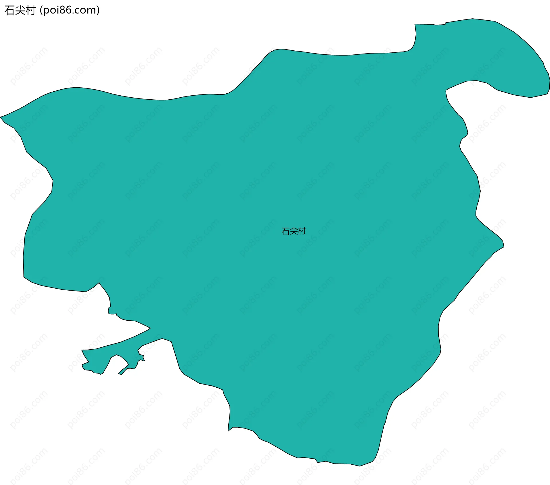 石尖村边界地图