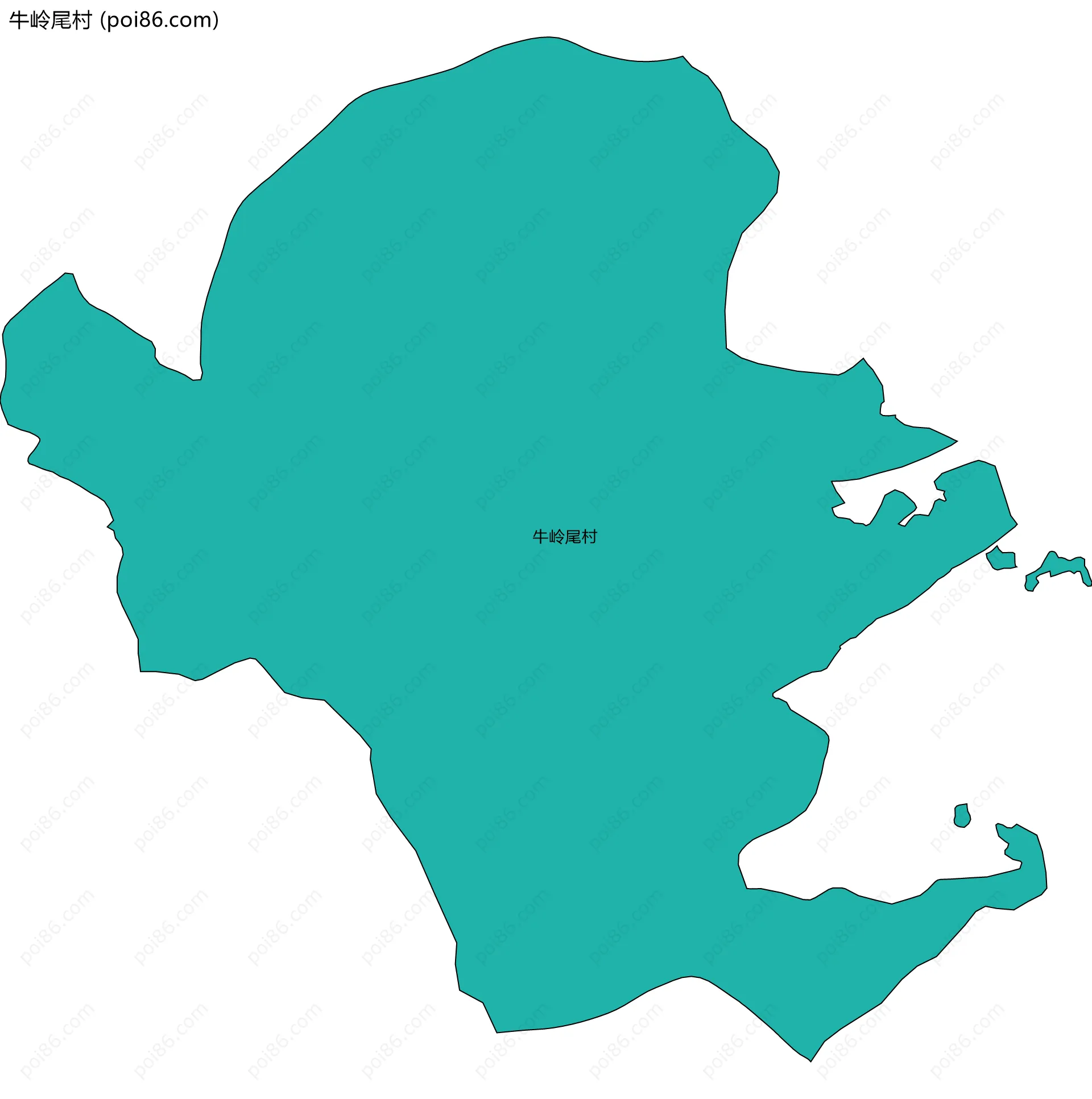 牛岭尾村边界地图