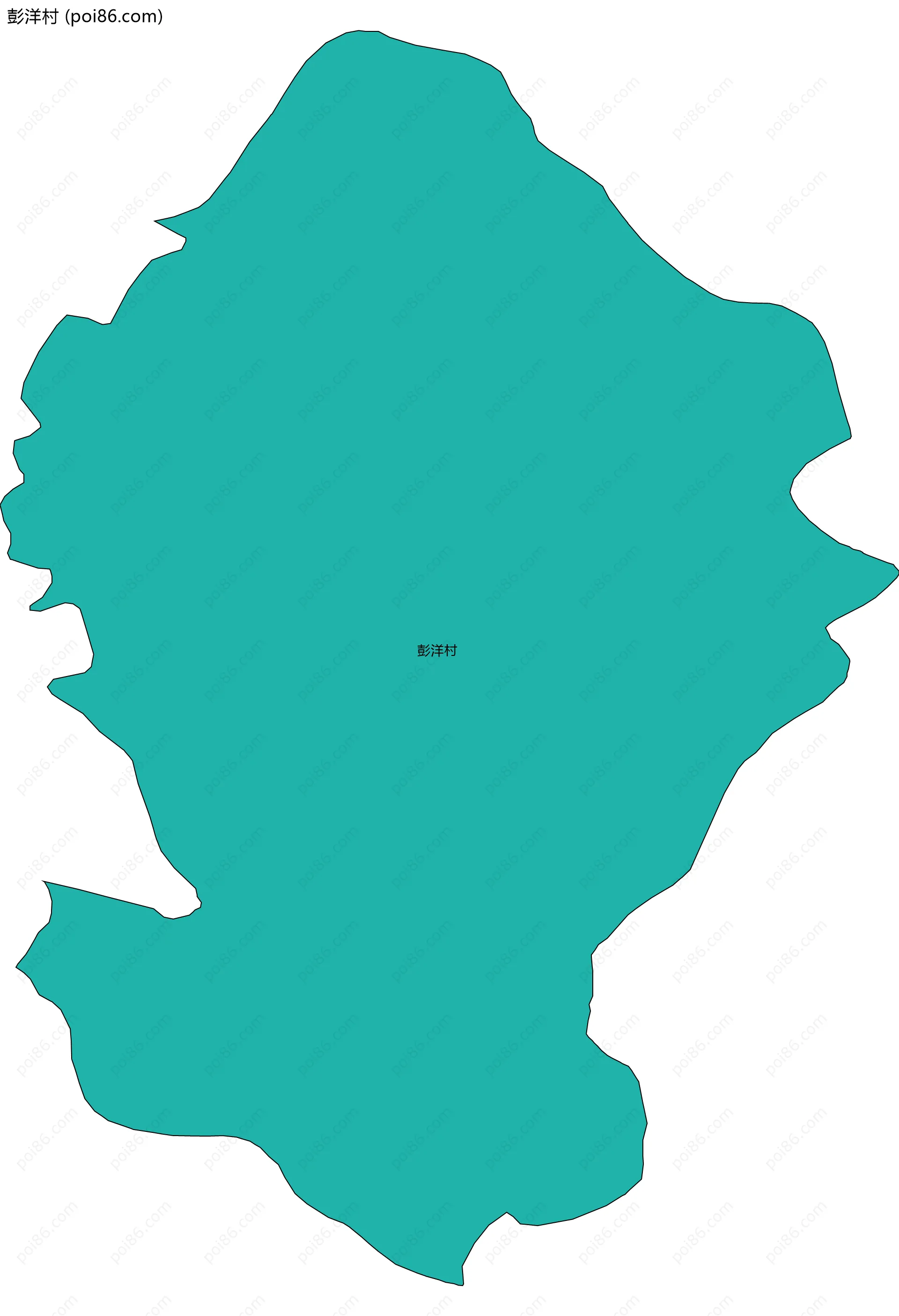 彭洋村边界地图