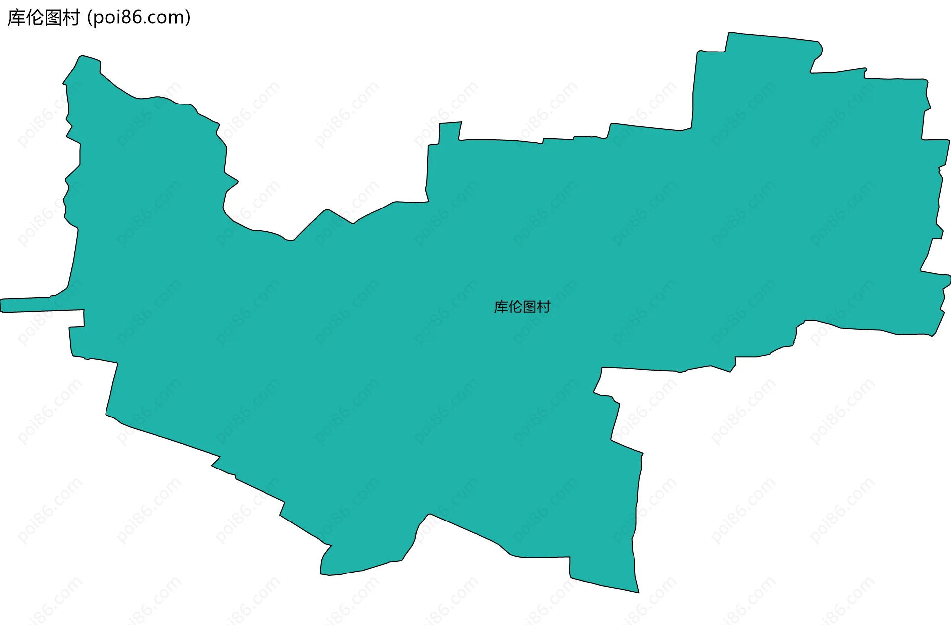 库伦图村边界地图