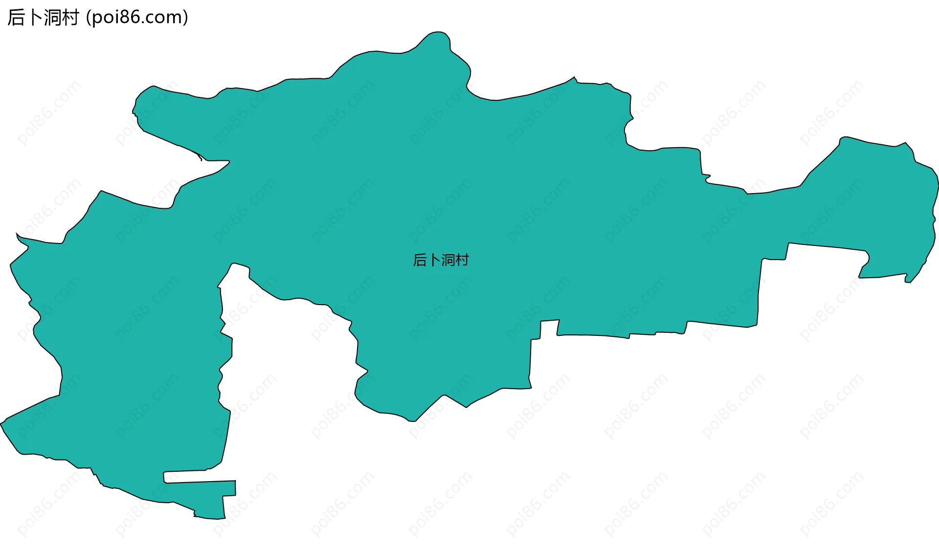 后卜洞村边界地图