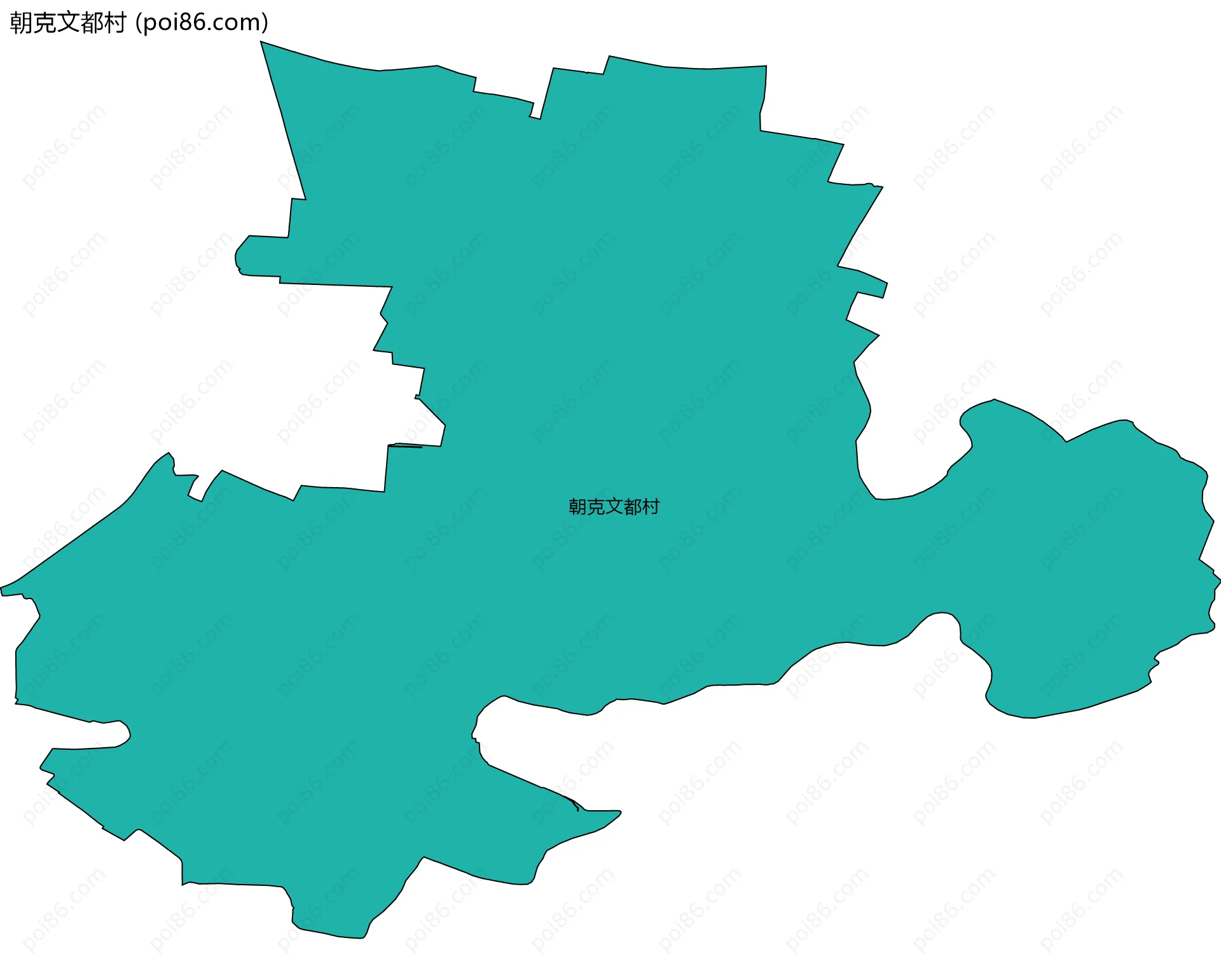 朝克文都村边界地图