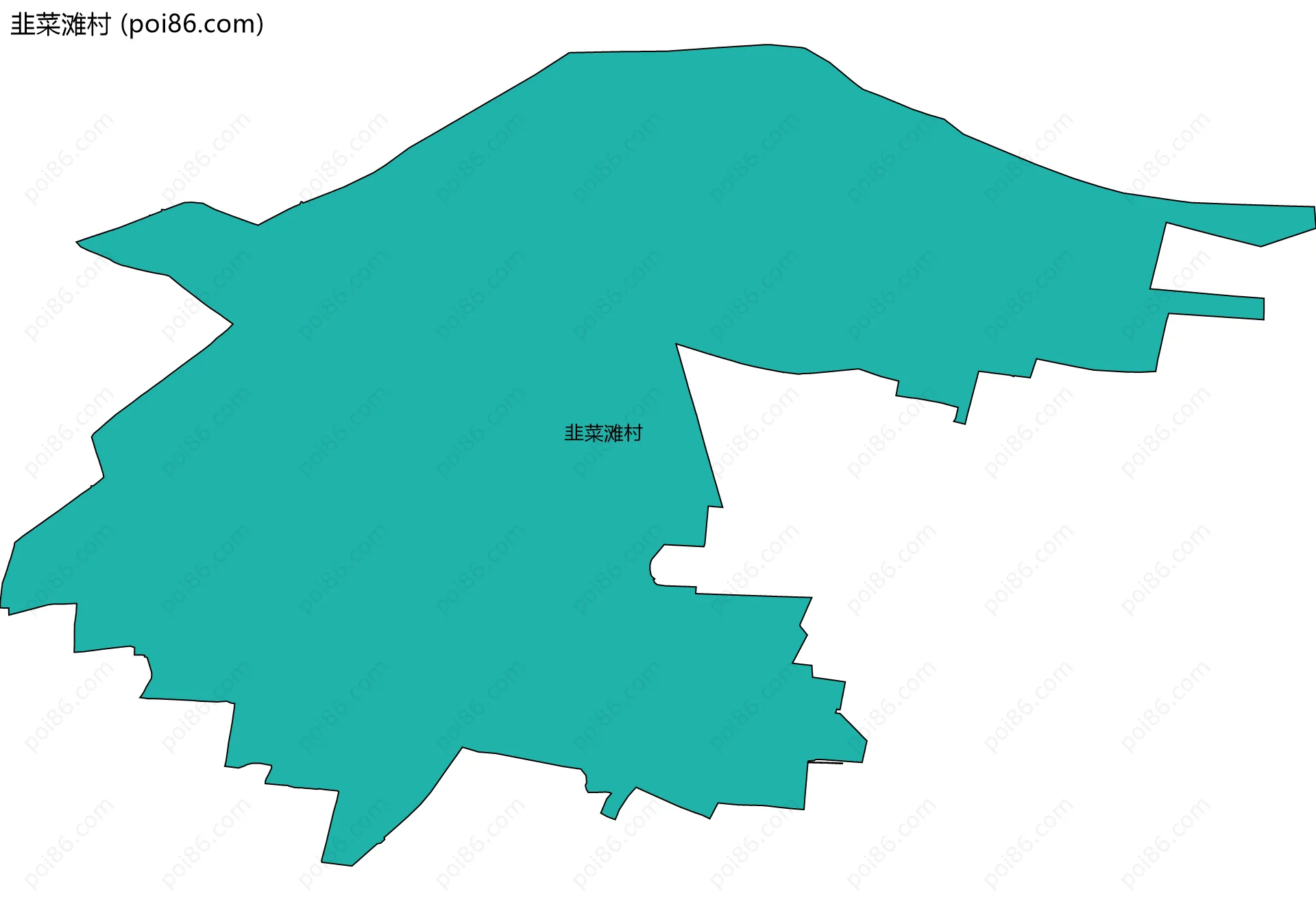 韭菜滩村边界地图
