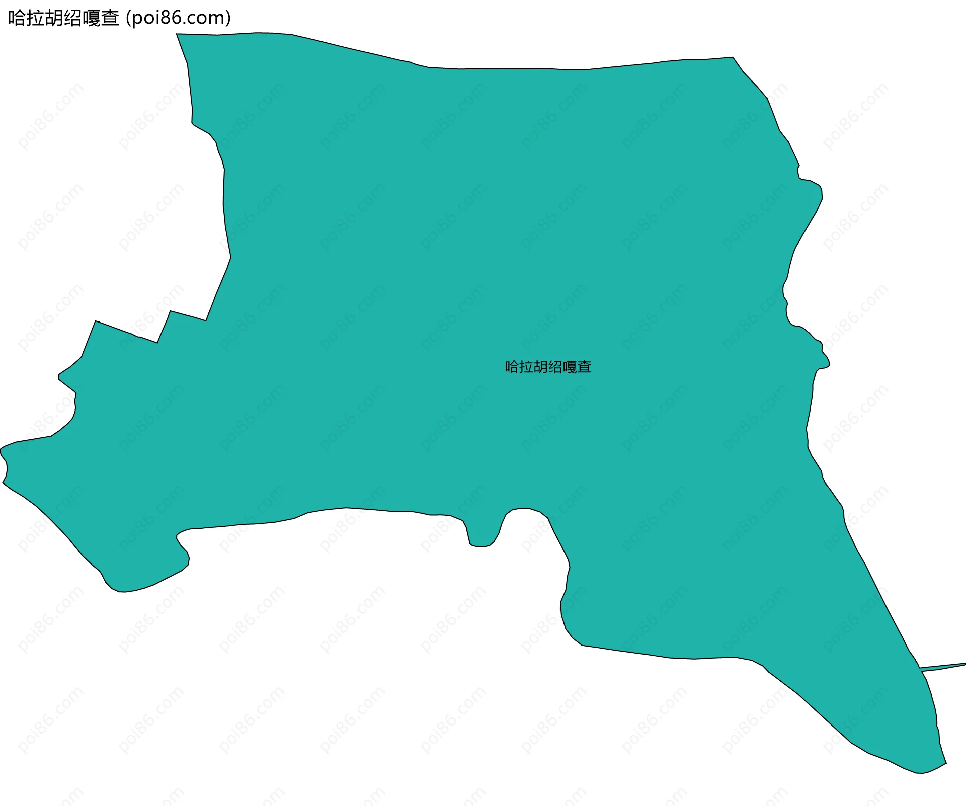 哈拉胡绍嘎查边界地图