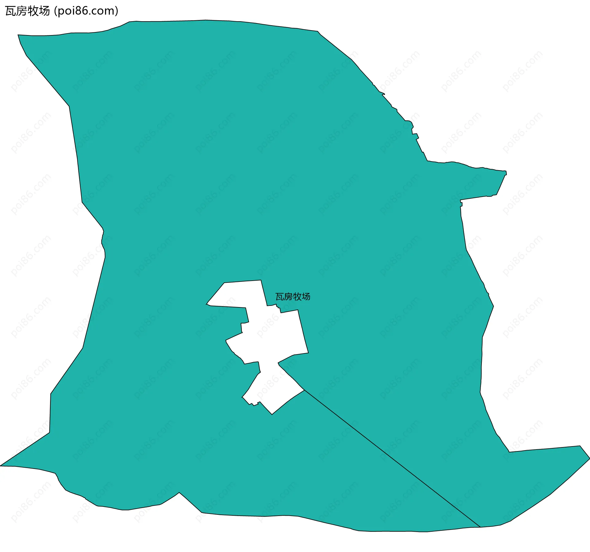 瓦房牧场边界地图