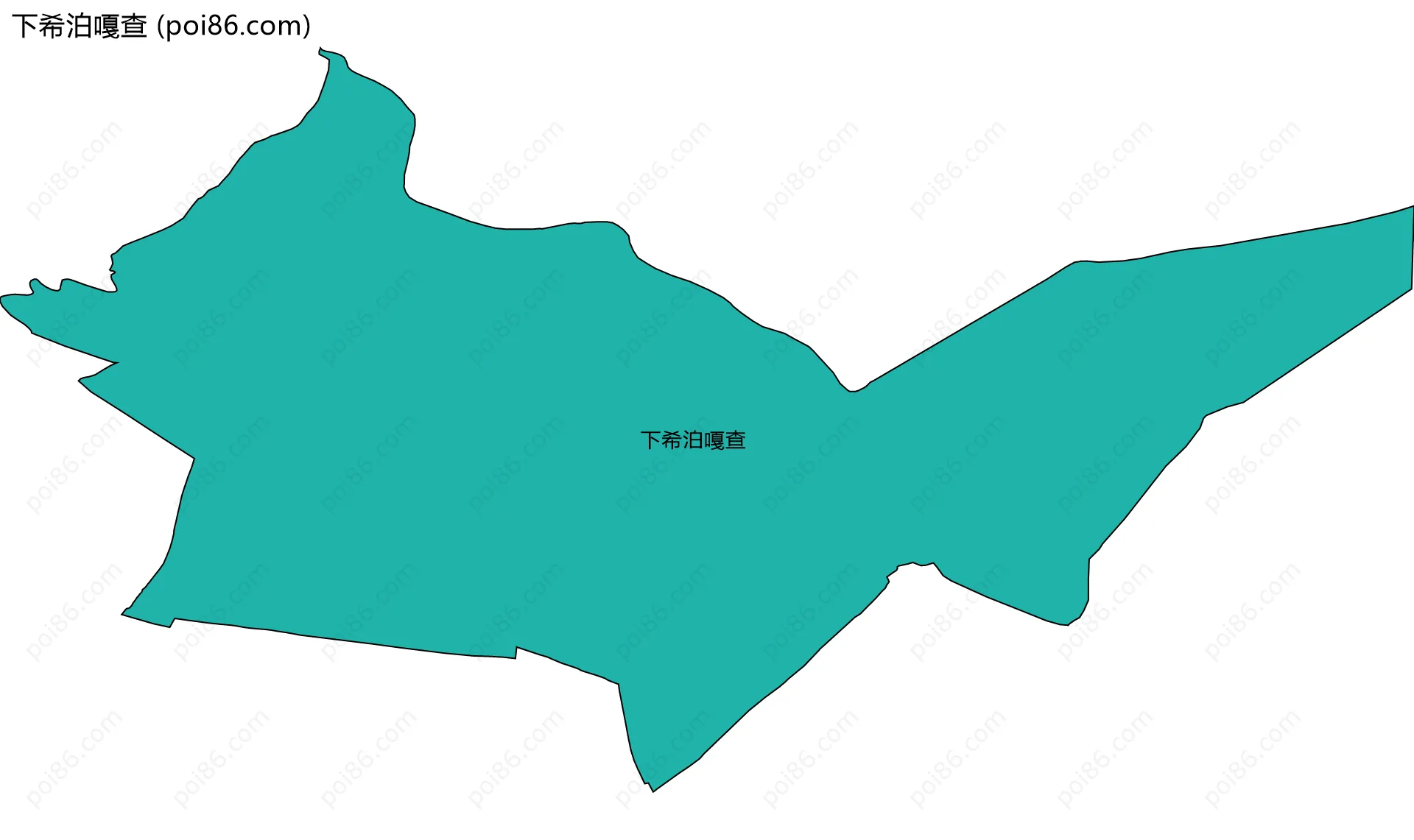 下希泊嘎查边界地图