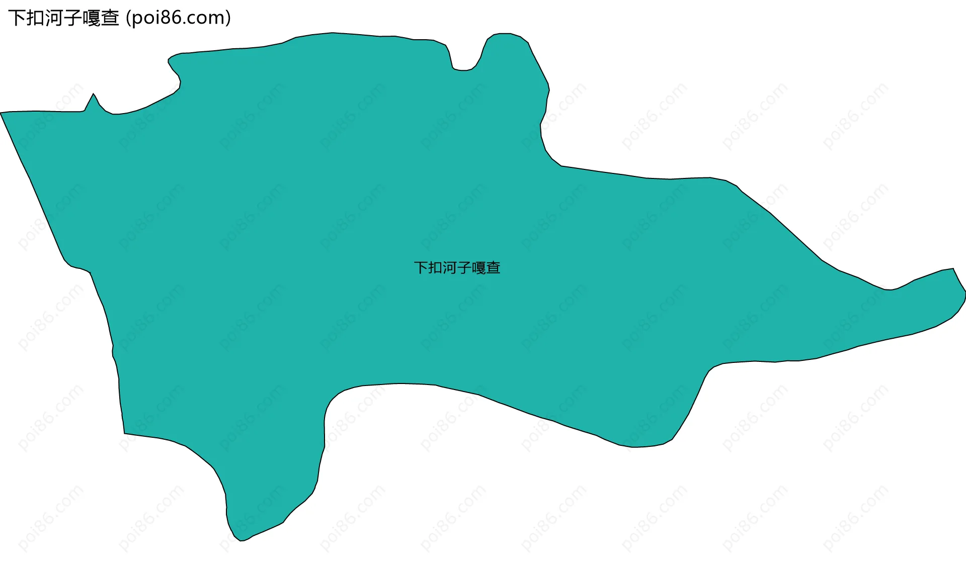 下扣河子嘎查边界地图