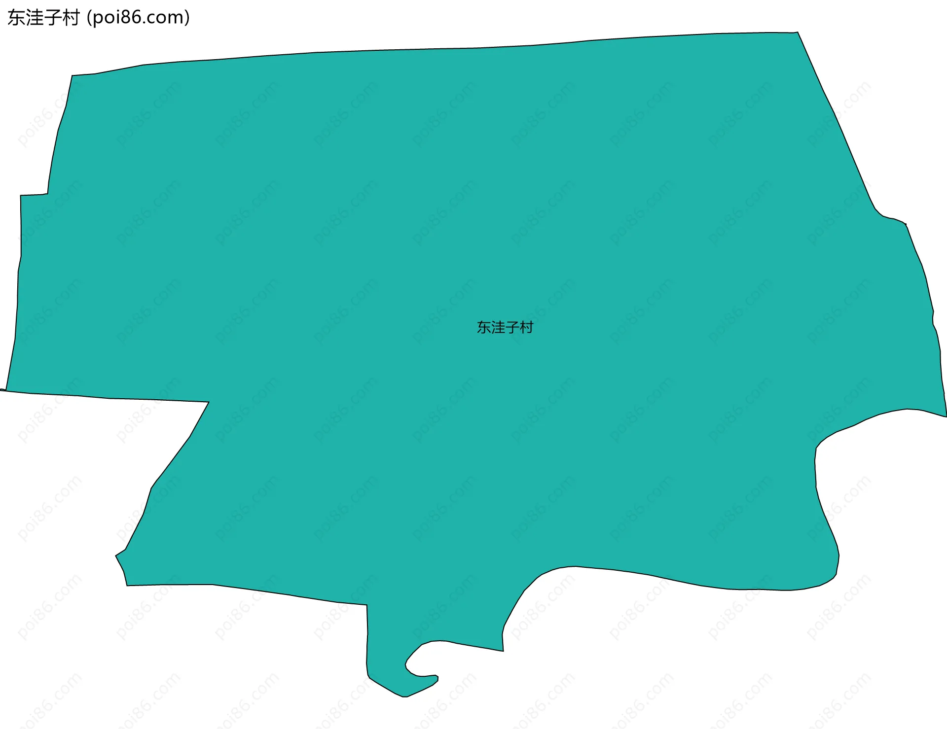 东洼子村边界地图