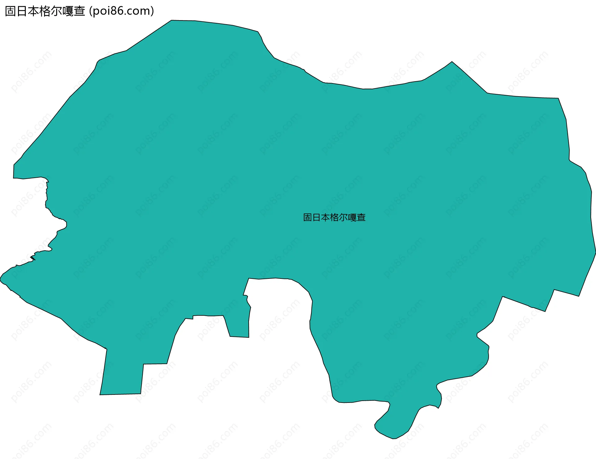 固日本格尔嘎查边界地图