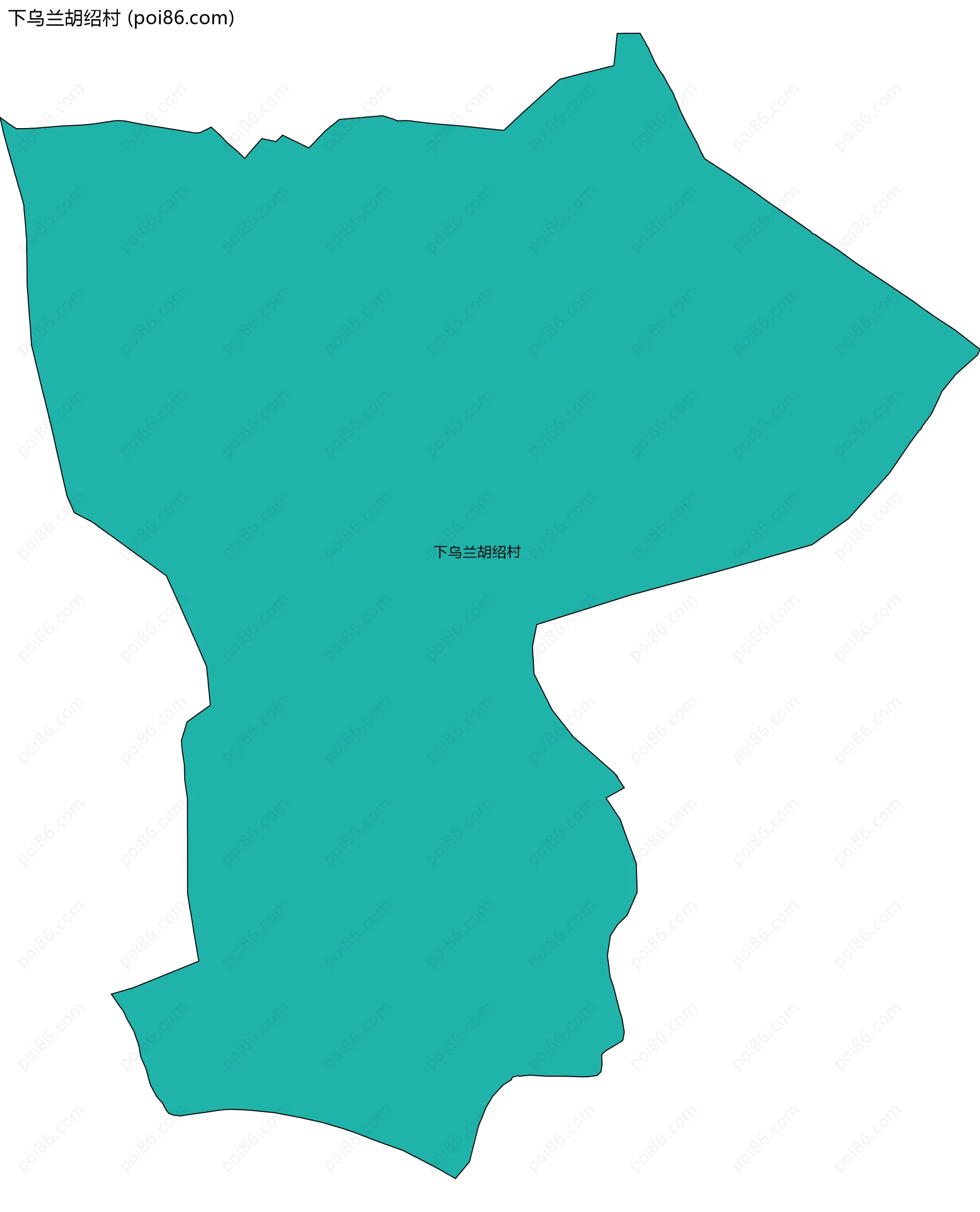 下乌兰胡绍村边界地图