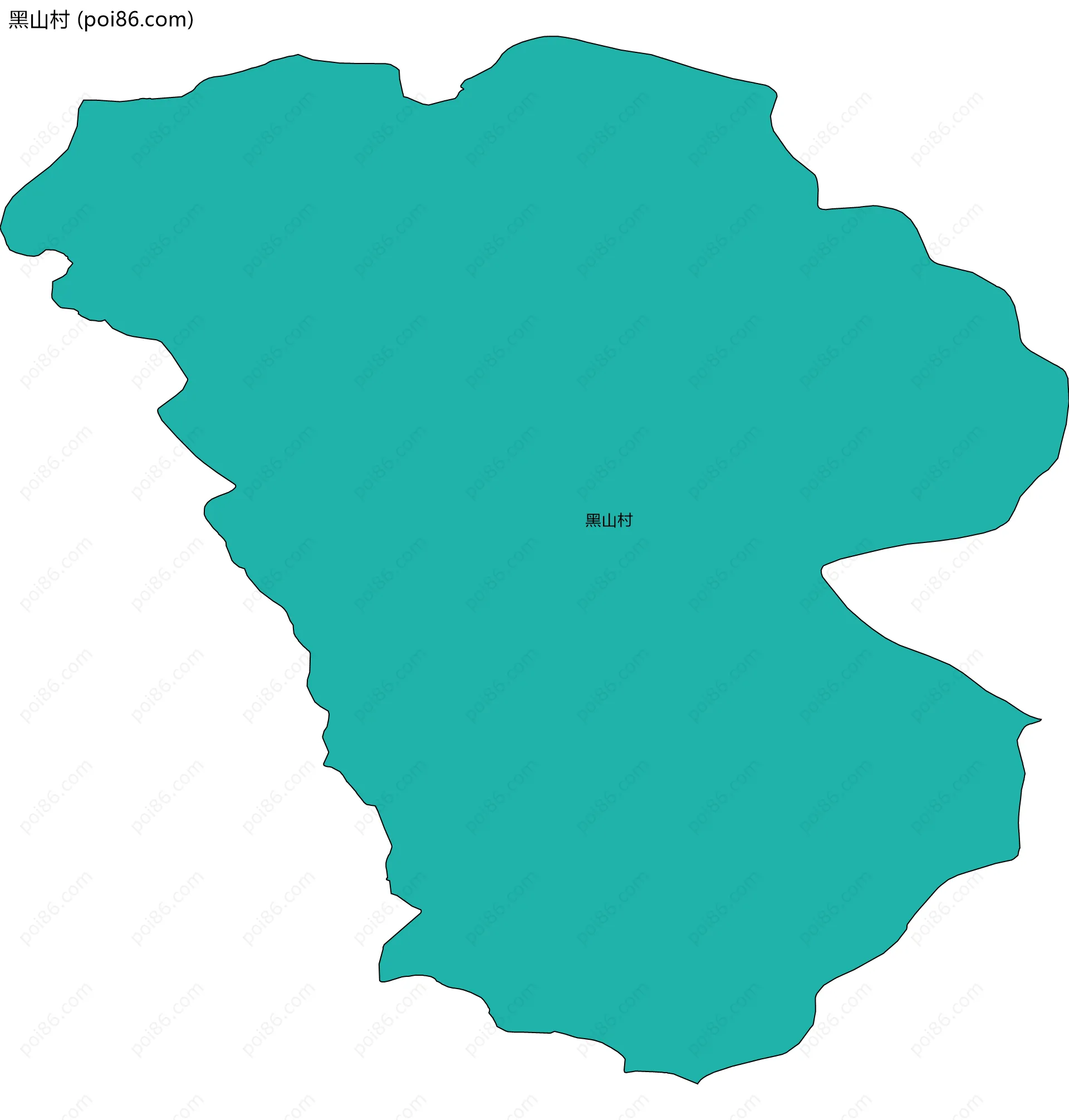 黑山村边界地图