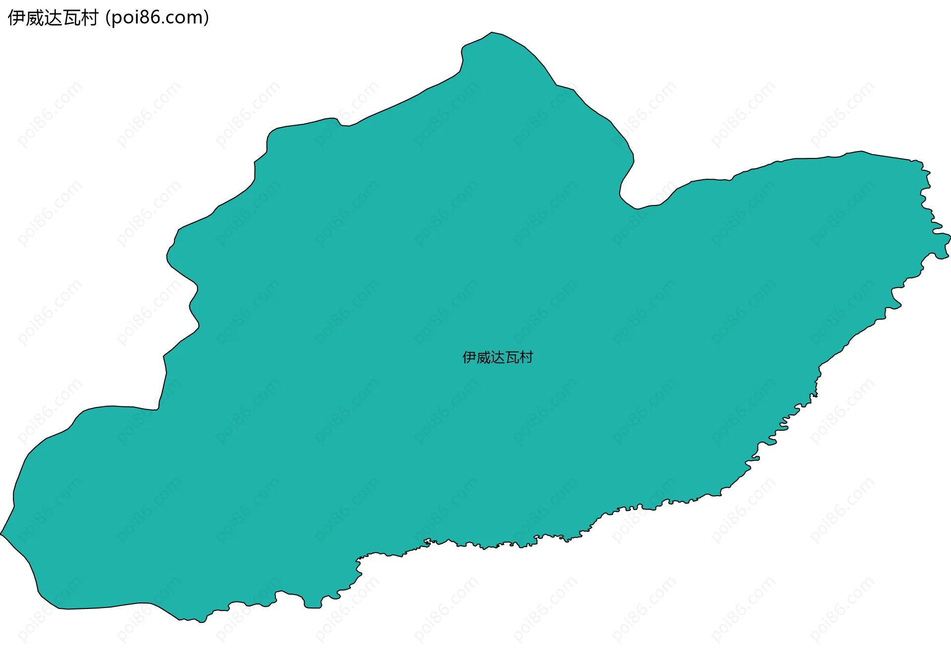 伊威达瓦村边界地图