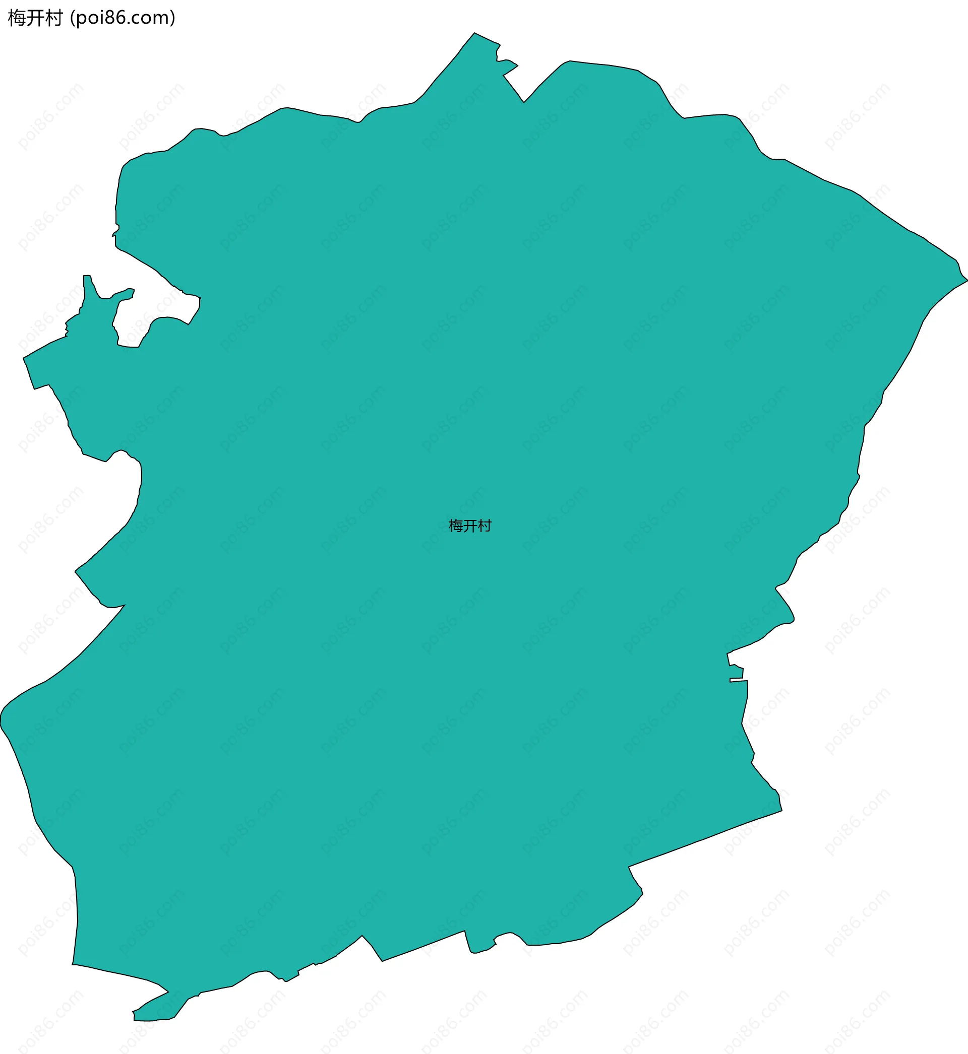 梅开村边界地图