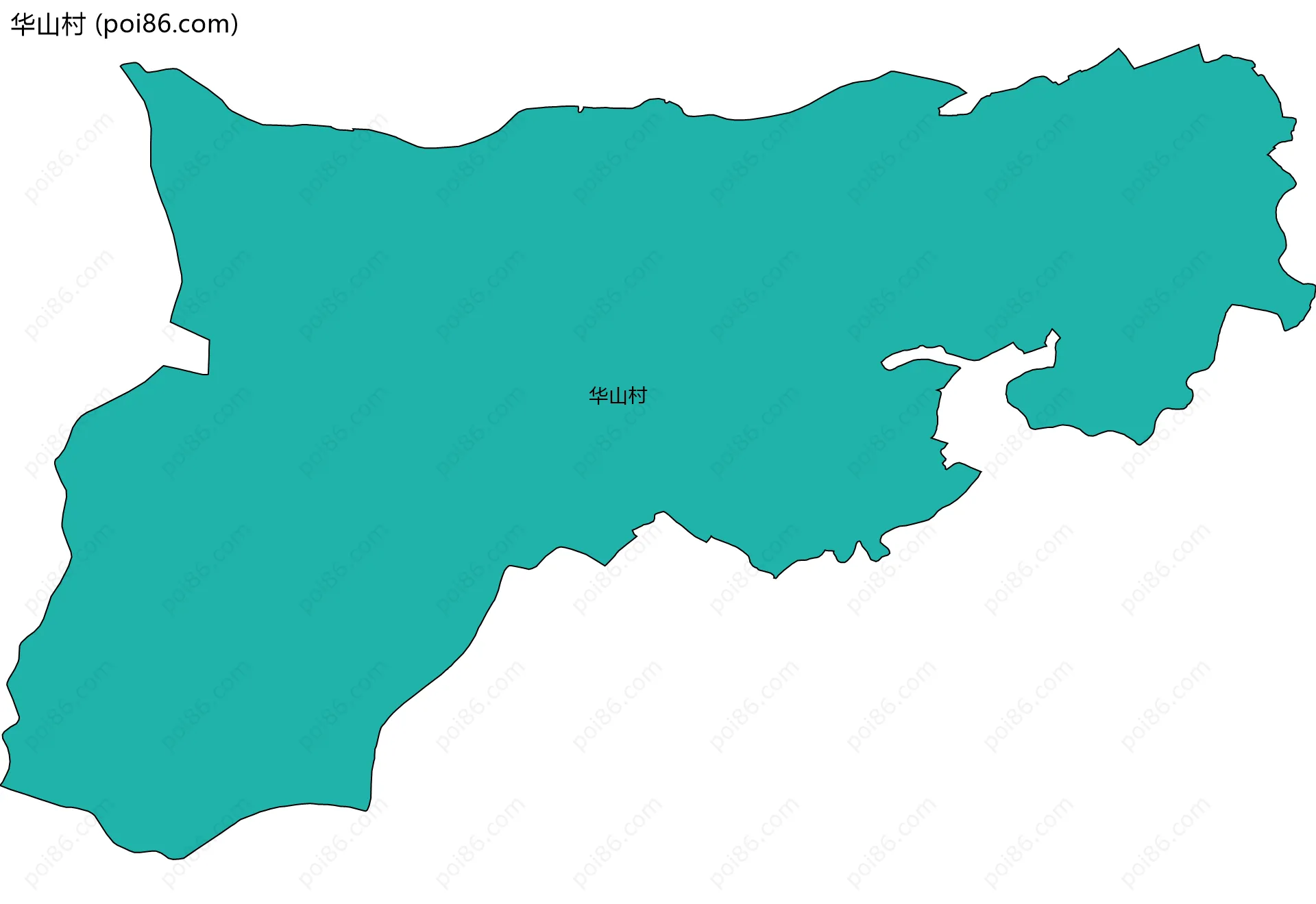 华山村边界地图