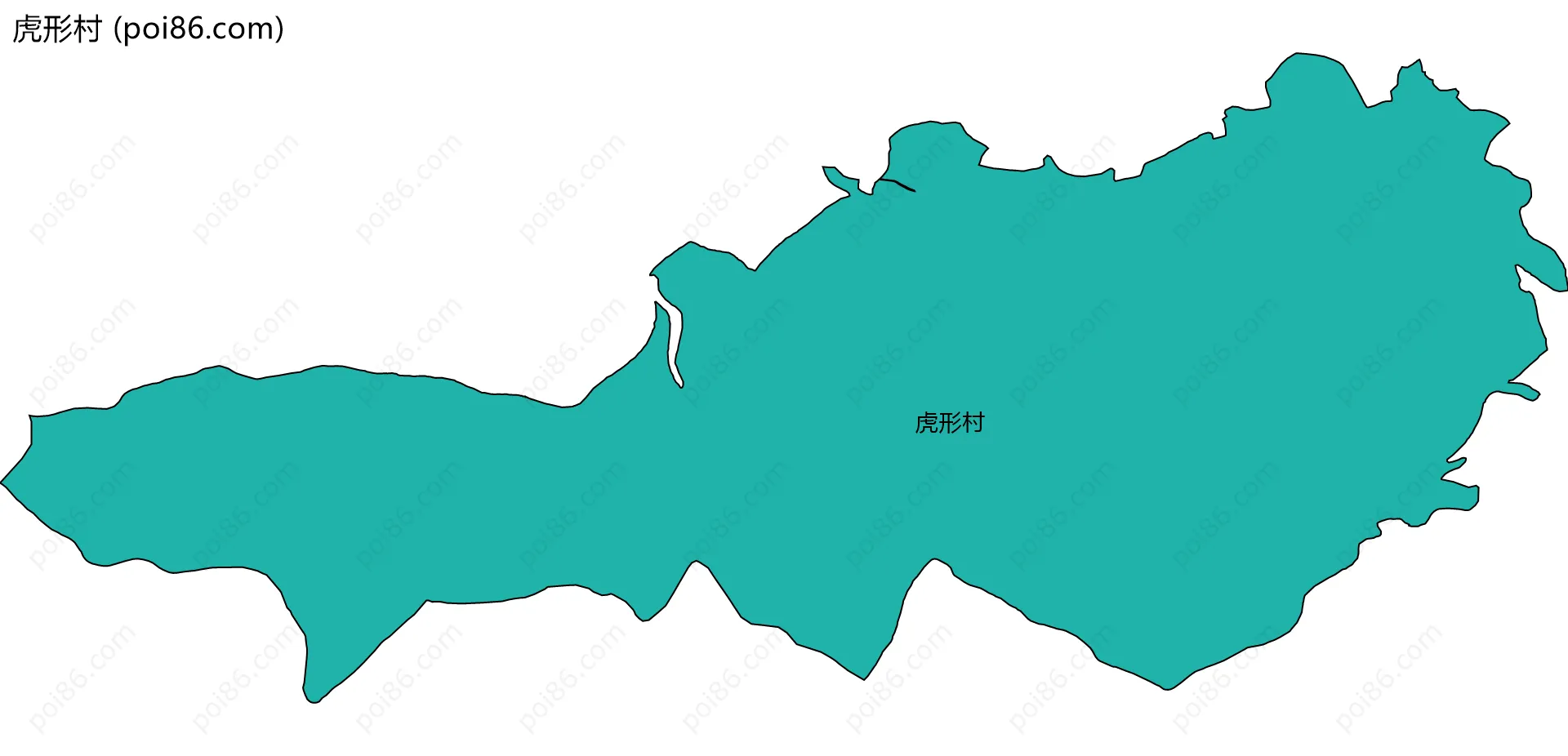 虎形村边界地图