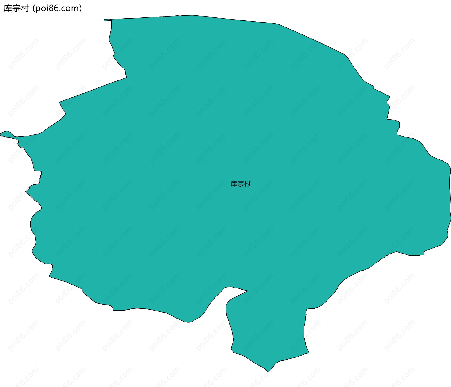 库宗村边界地图