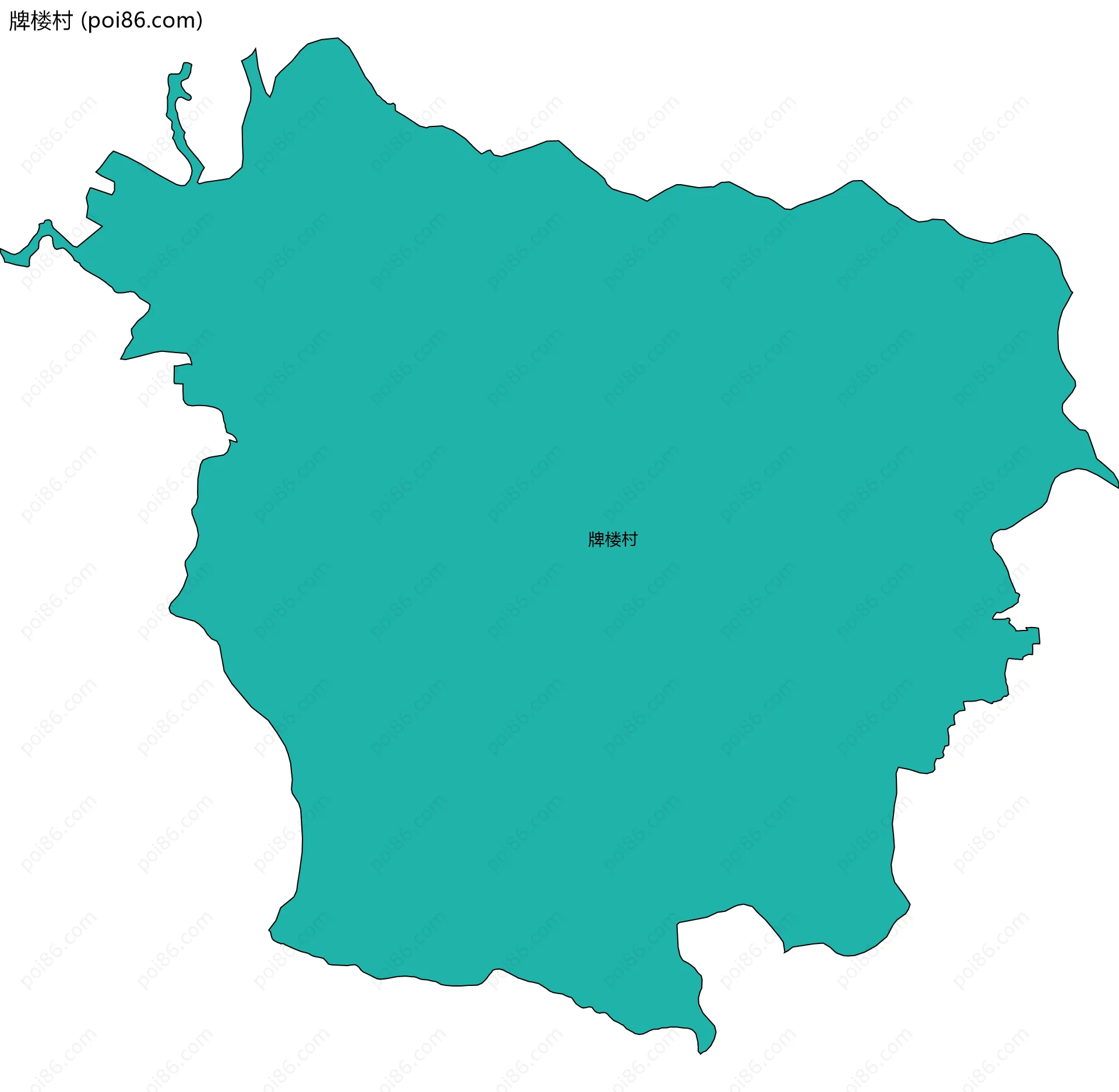 牌楼村边界地图