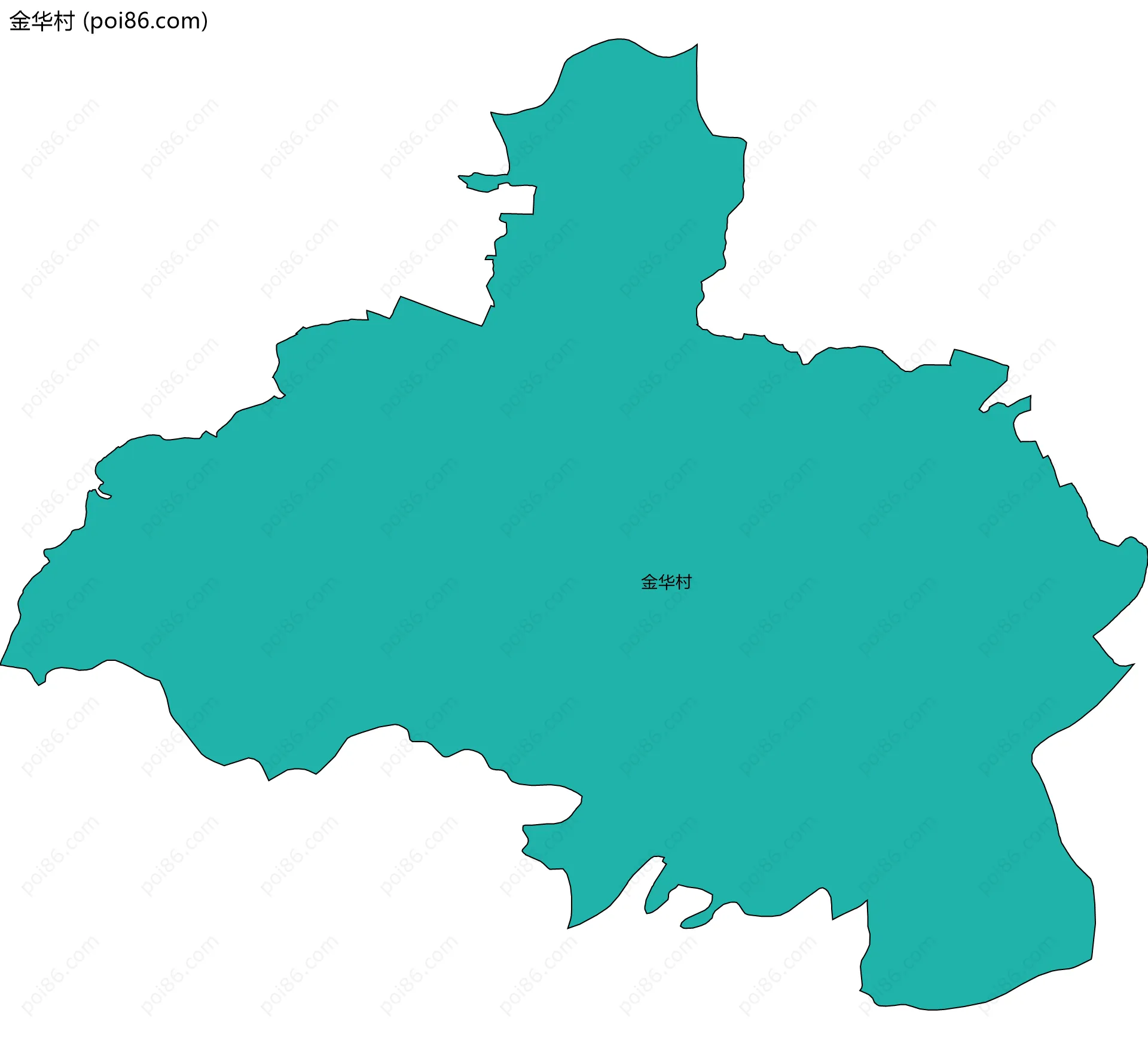 金华村边界地图