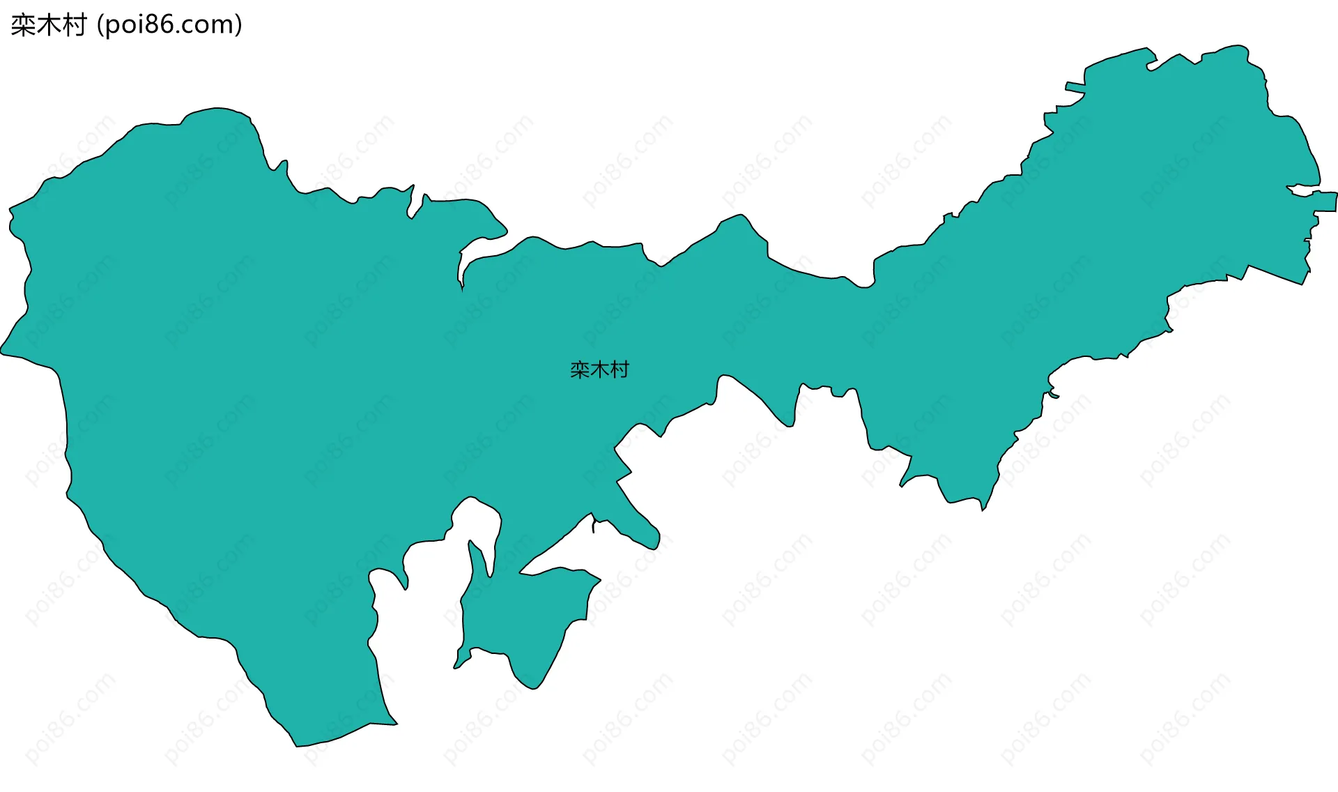 栾木村边界地图