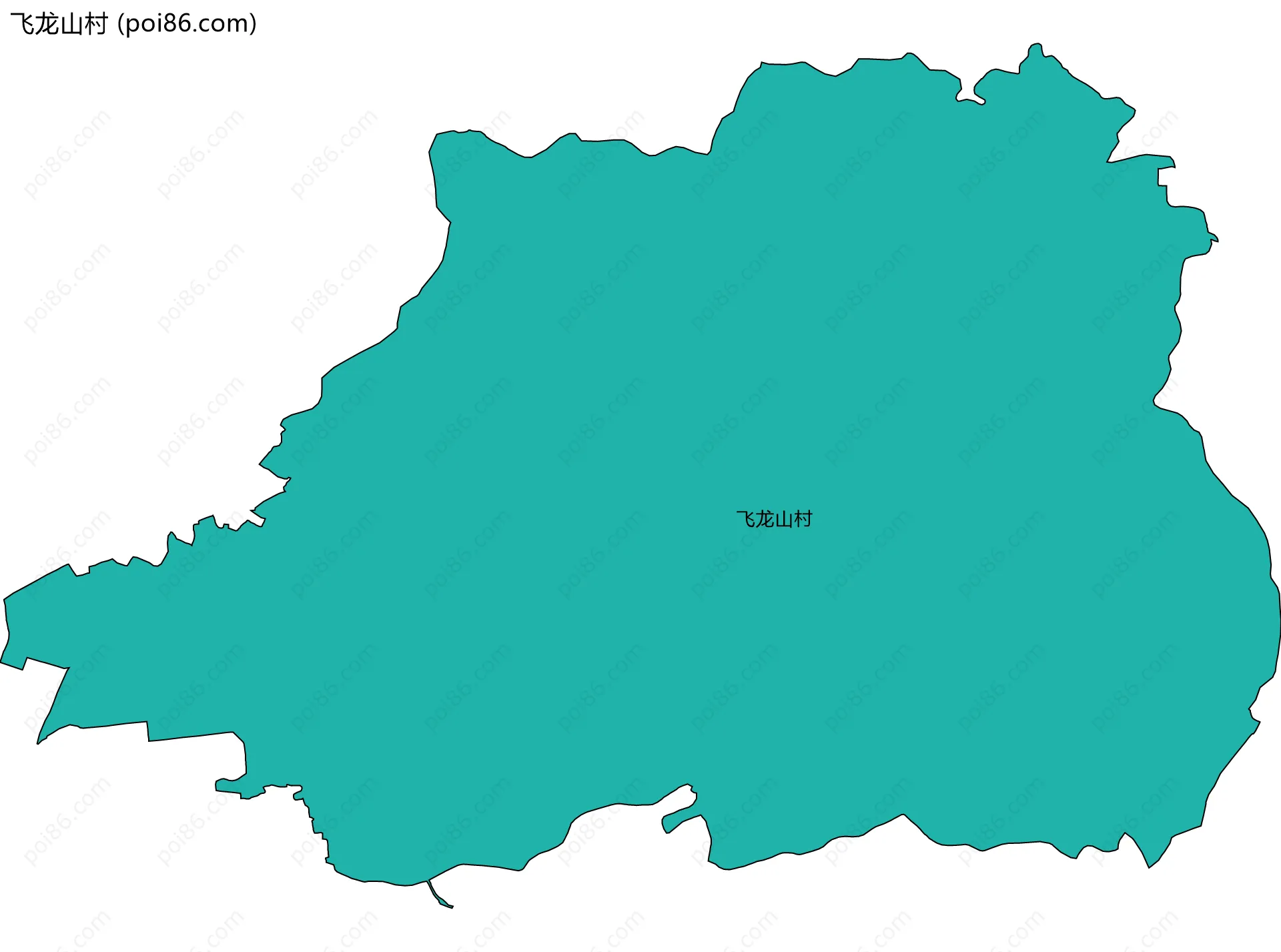 飞龙山村边界地图
