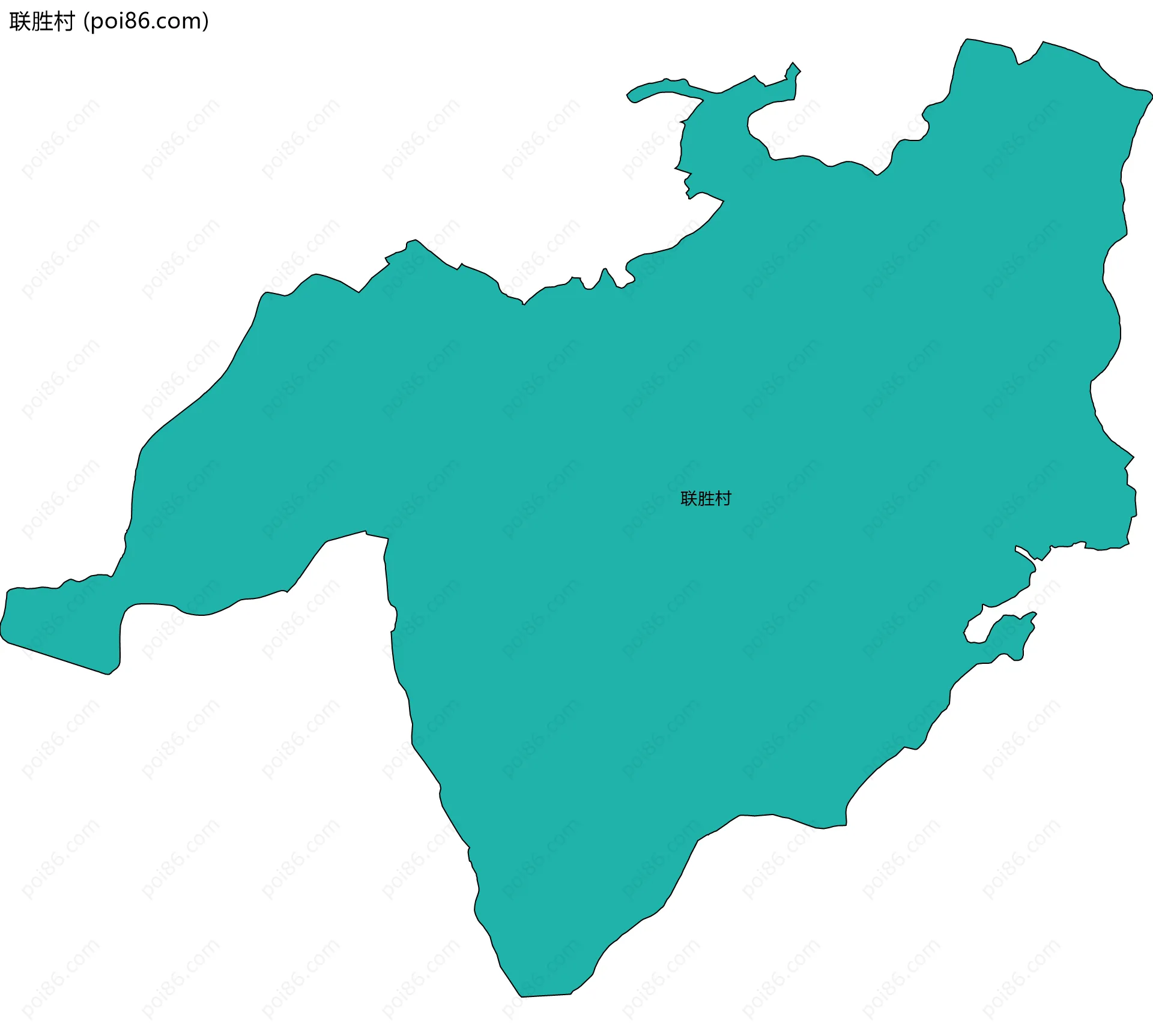 联胜村边界地图